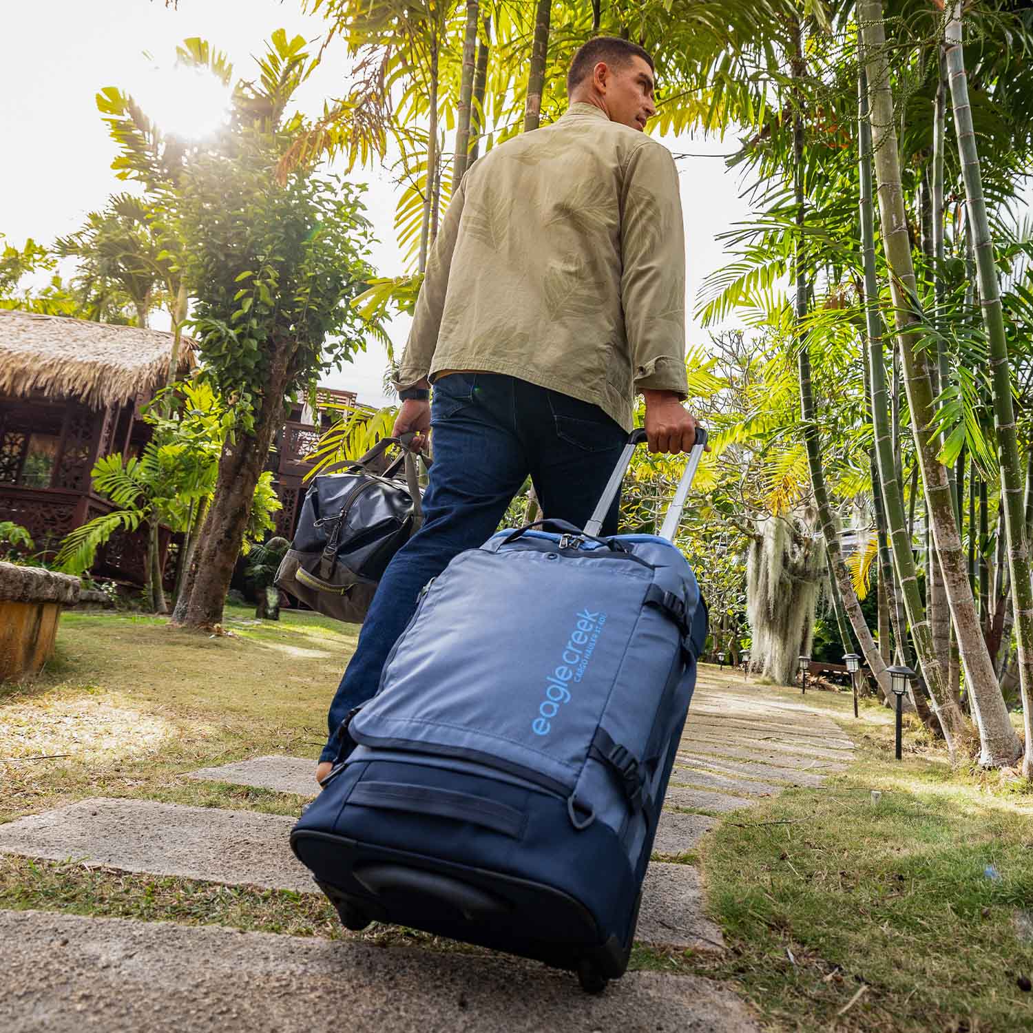 eagle creek duffel bag or patagonia Packable Blue Dawn And its 100 percent recycled Eagle Creek Bag