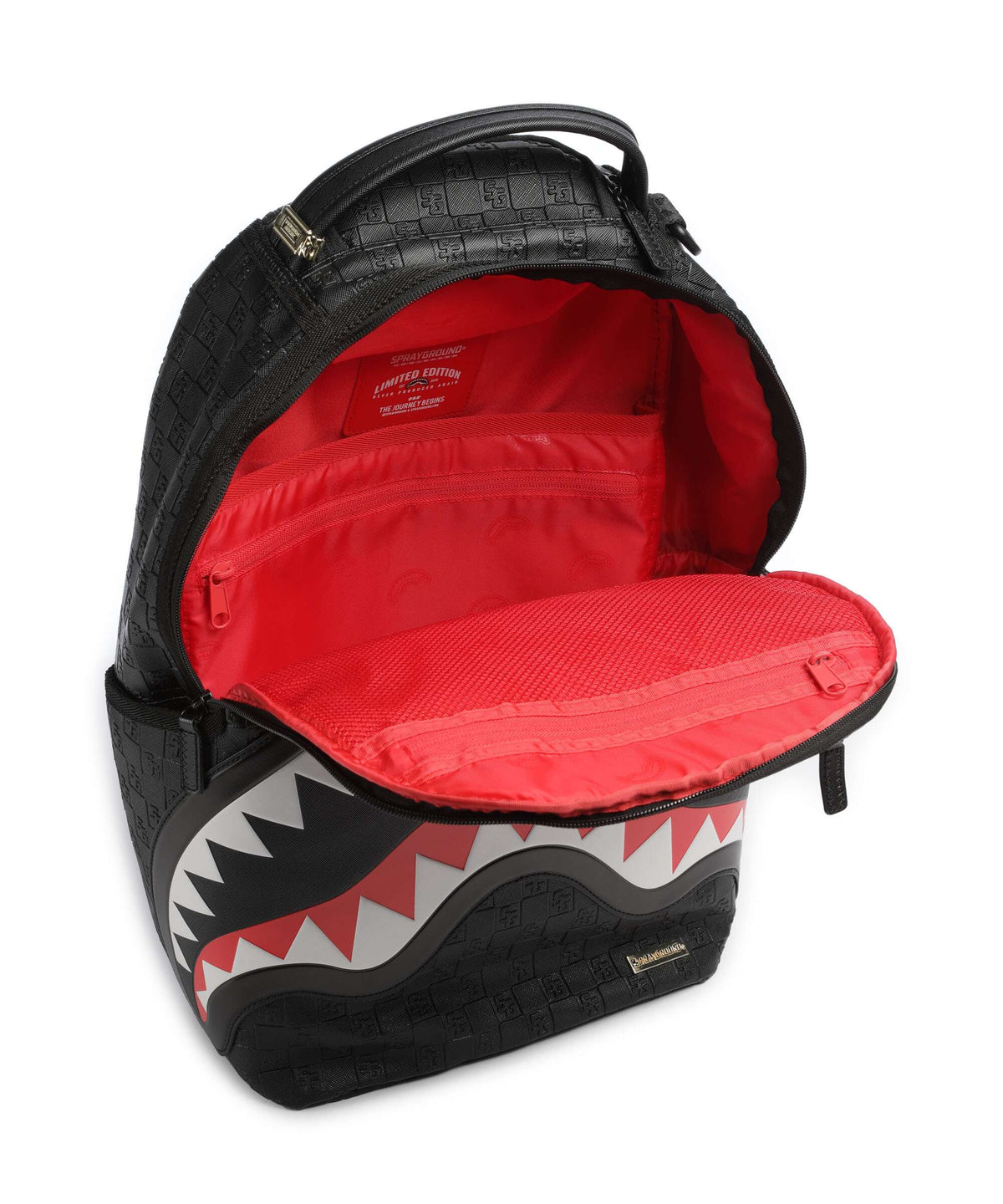 Sprayground Black Out Sharks in Paris Backpack black