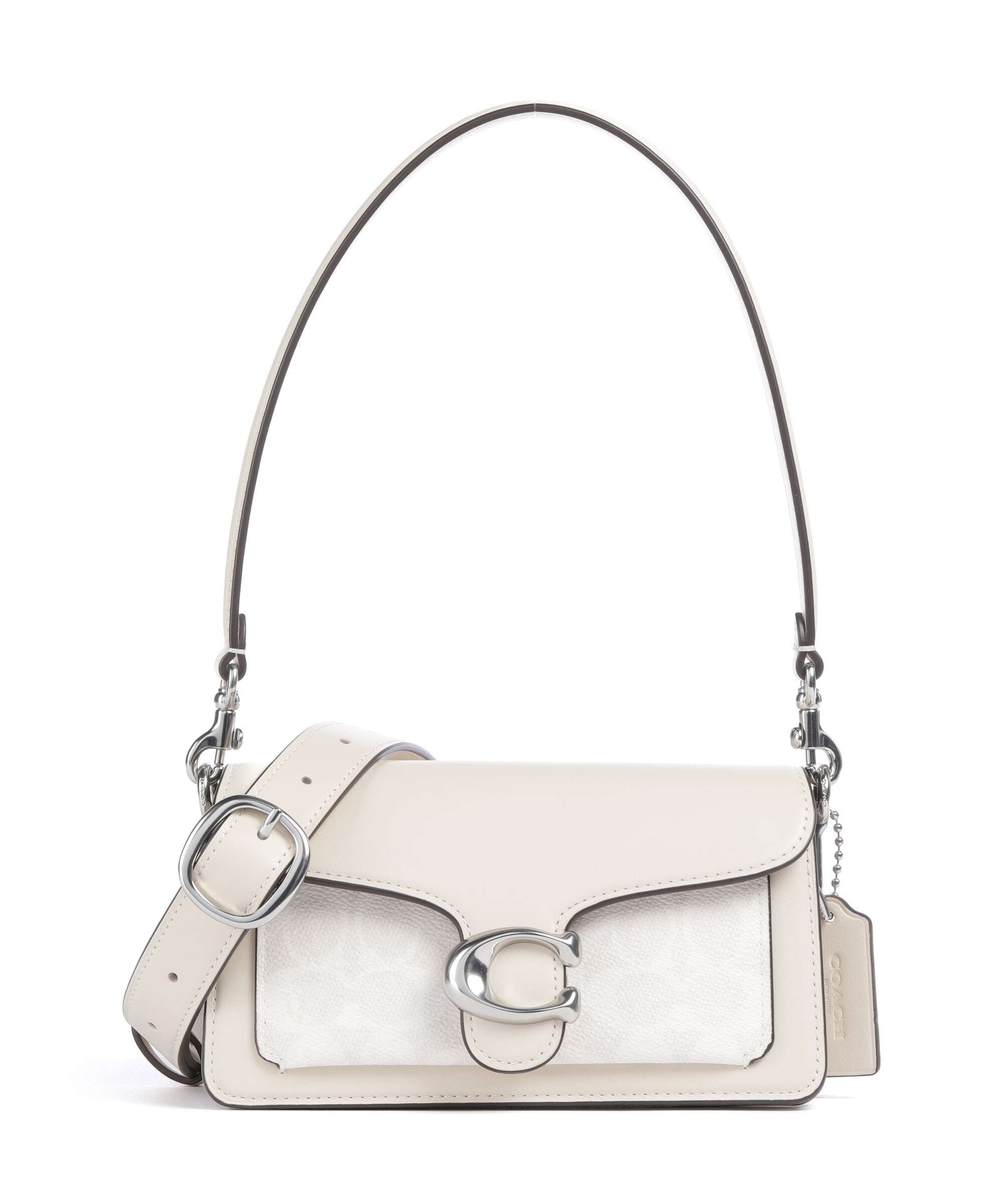 Coach Tabby 20 Shoulder bag fine grain cow leather, canvas white