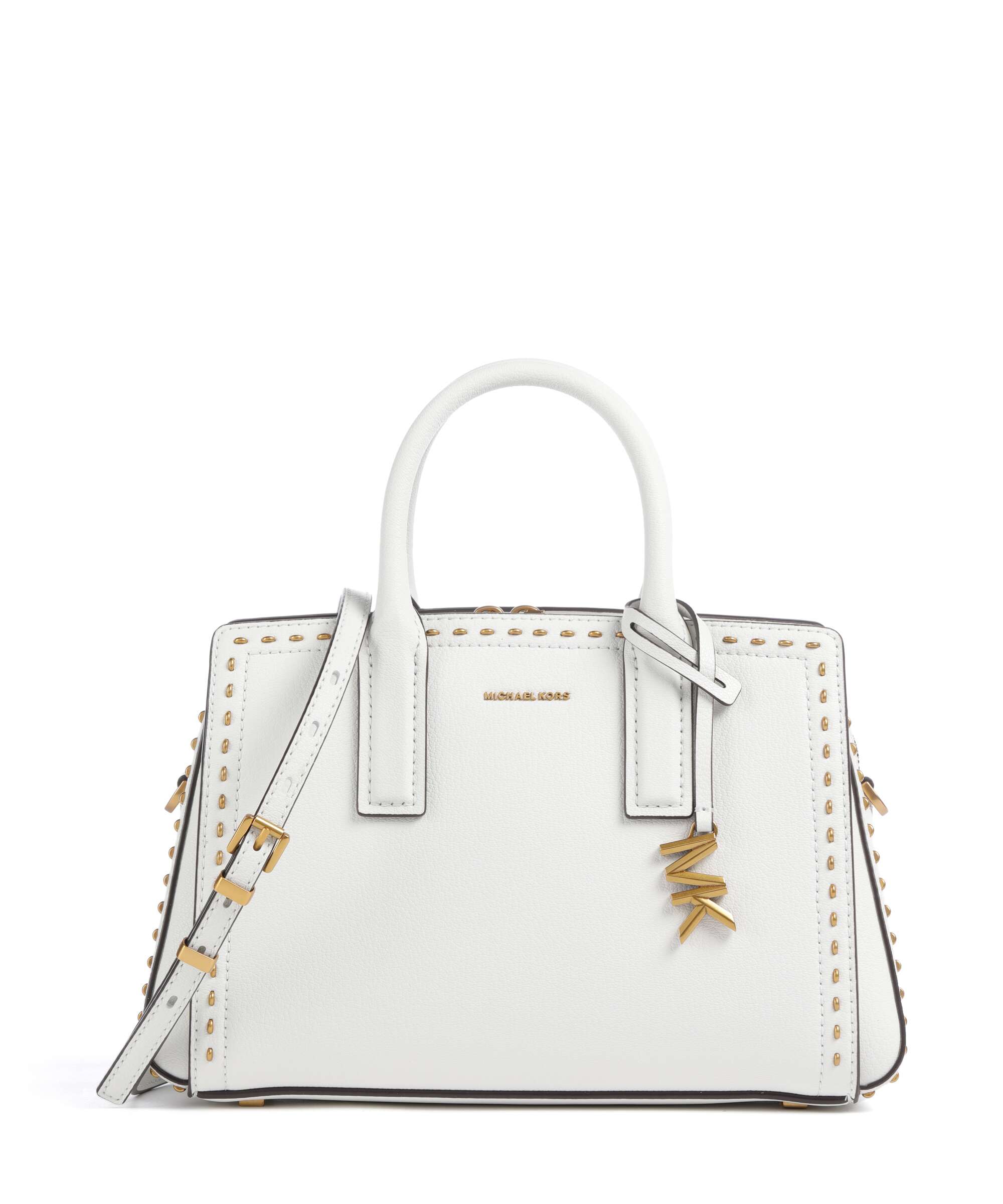 Michael Kors Laila Small Handbag grained cow leather optic white