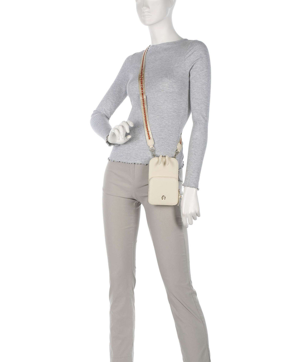 Aigner Zita Phone bag macadamia white