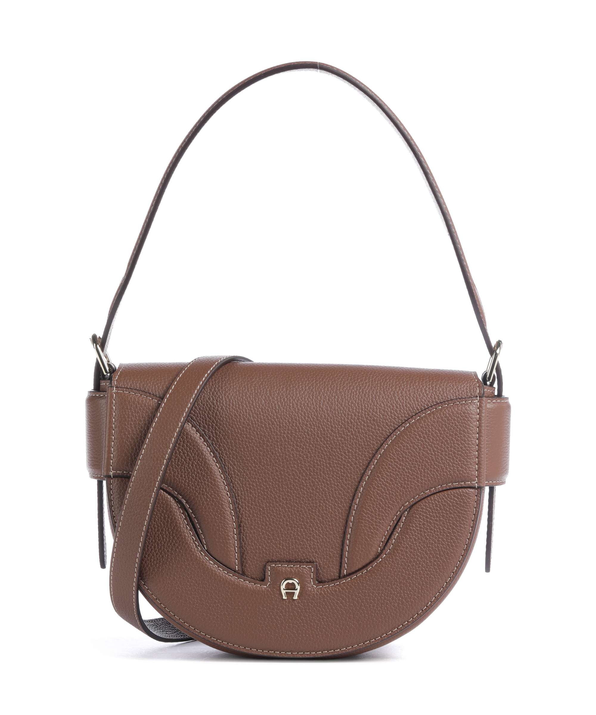 Vintage shoulder bag archive sullen ブラウン Aigner Sellina S Shoulder bag grained cow leather saddle brown