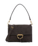 Abro Suede Temi Stitch Shoulder bag dark brown