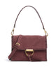 Abro Suede Temi Stitch Shoulder bag bordeaux