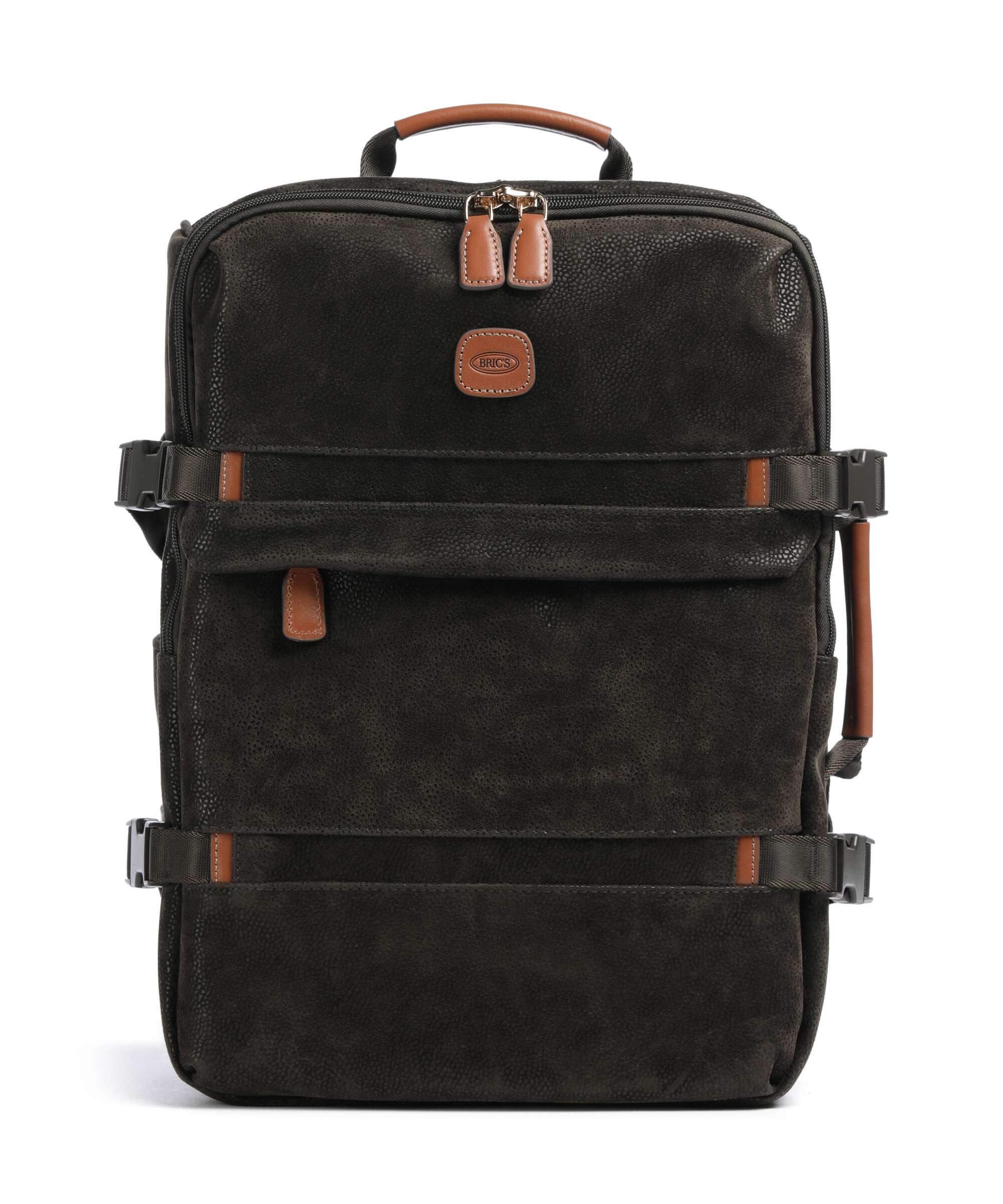 Brics Life Travel backpack 14″ imitation leather olive