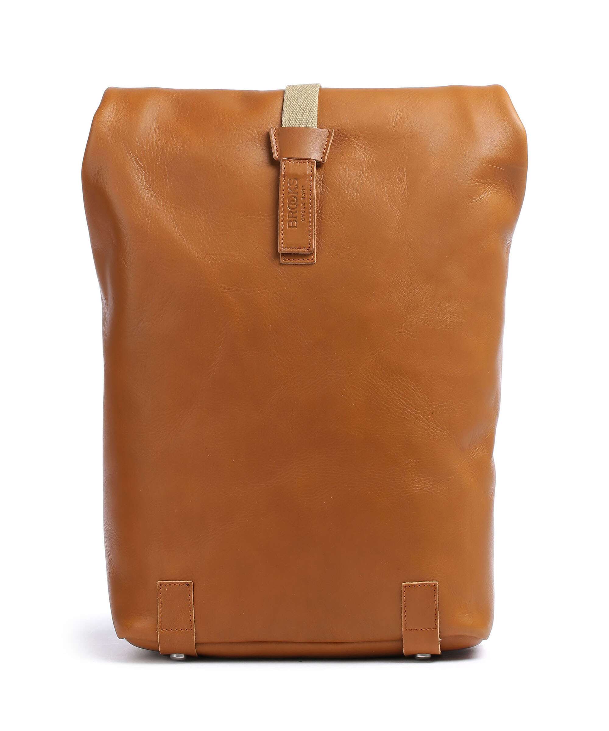 Brooks England Pickwick Leather Small Rolltop backpack 13″ grained cow leather cognac