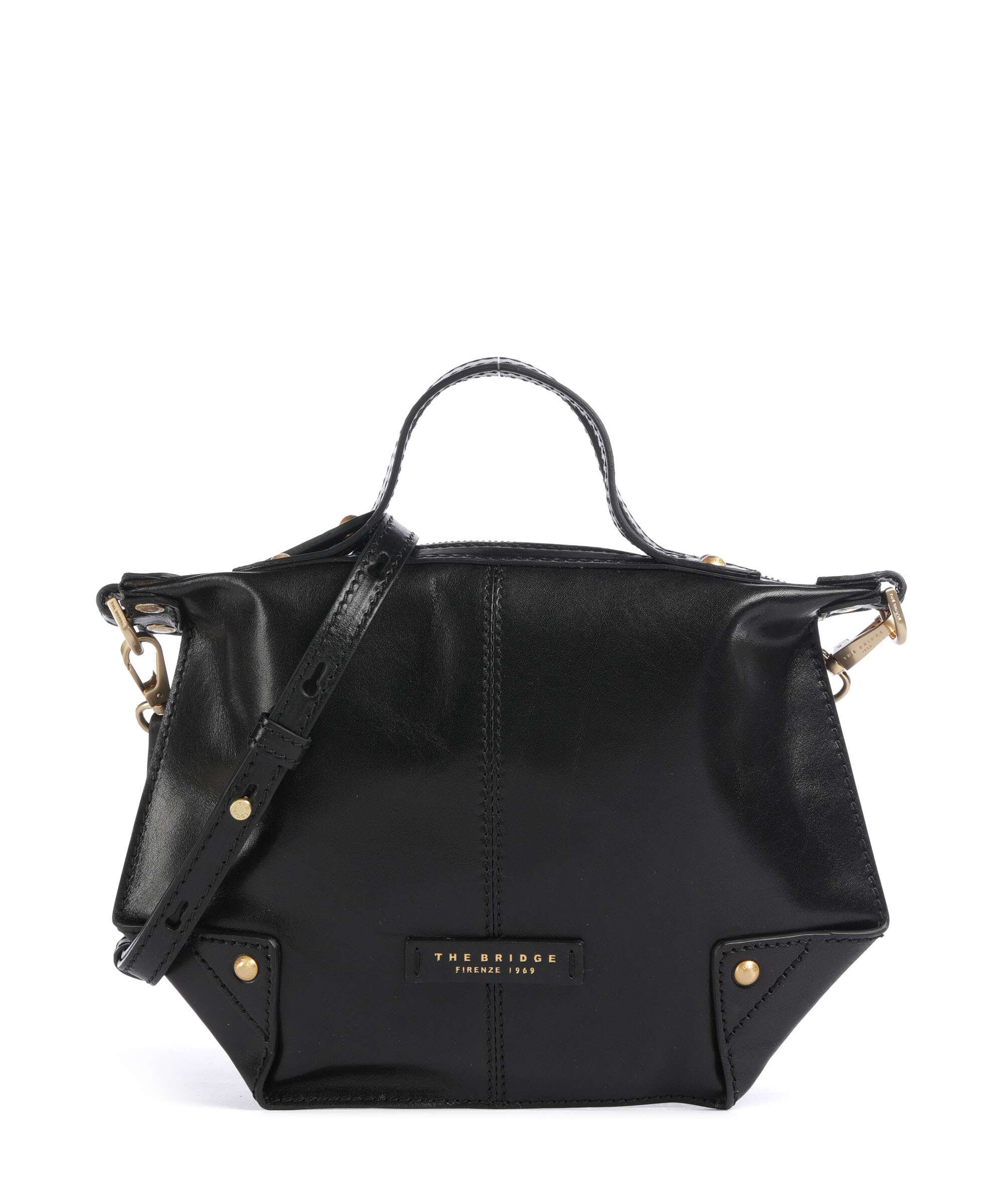 The Bridge Unica Crossbody bag fine grain cow leather black