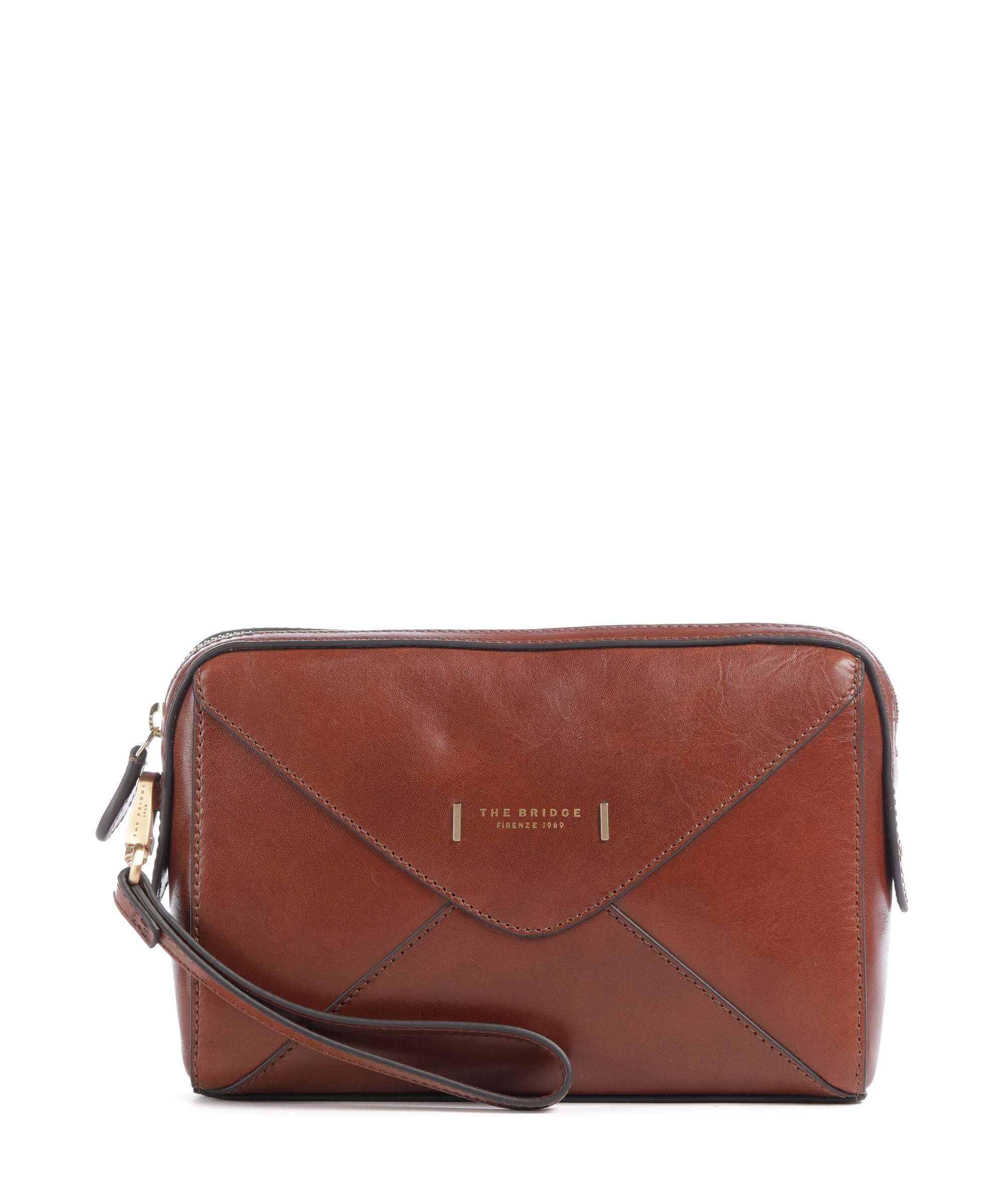 The Bridge Frida Wristlet fine grain leather marrone - 09810601-14