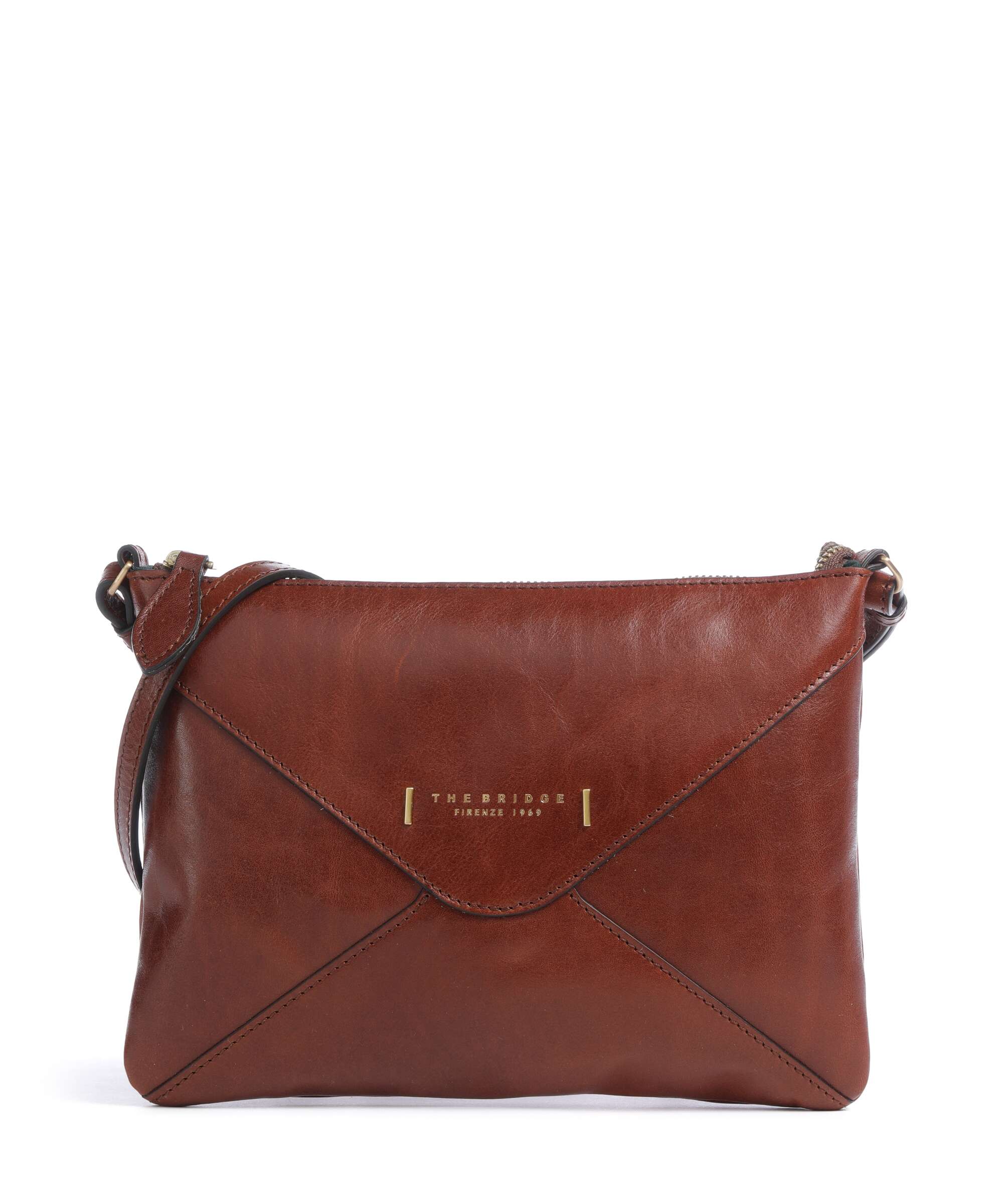 The Bridge Frida Crossbody bag fine grain cow leather marrone