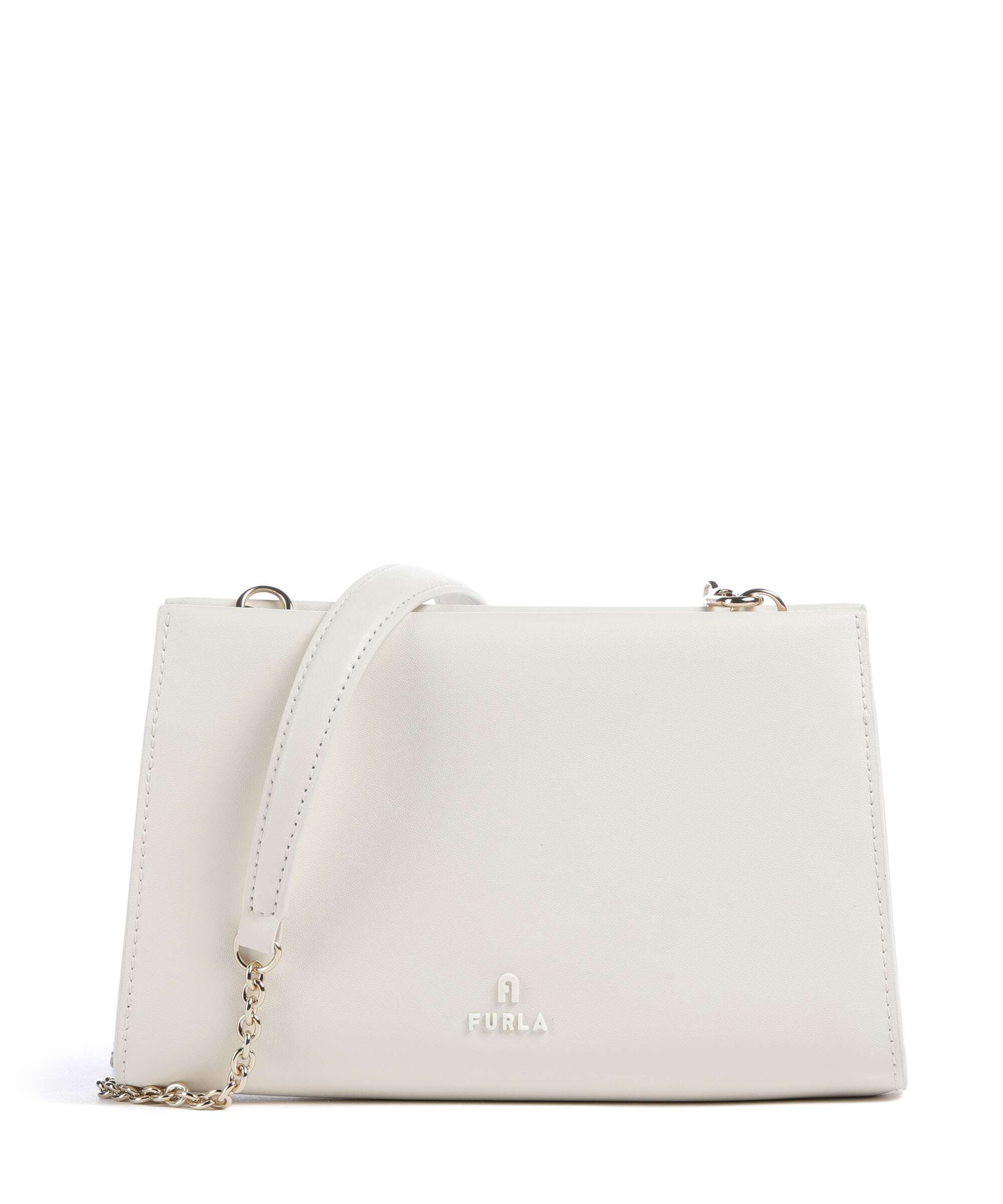 Furla Myfurla Mini Crossbody bag fine grain leather panna