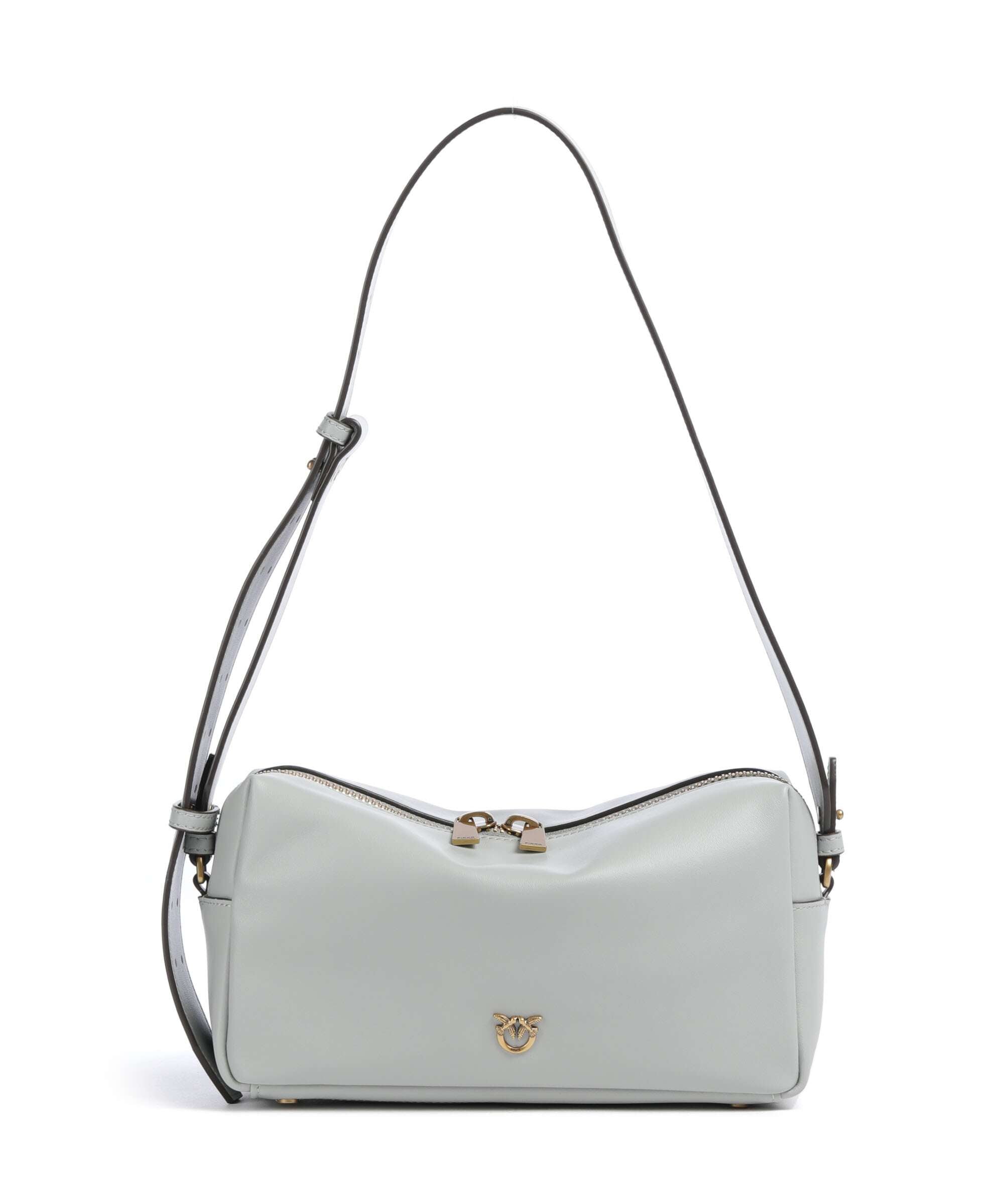 Pinko Shoulder bag softly grained calfskin grigio perla/antique