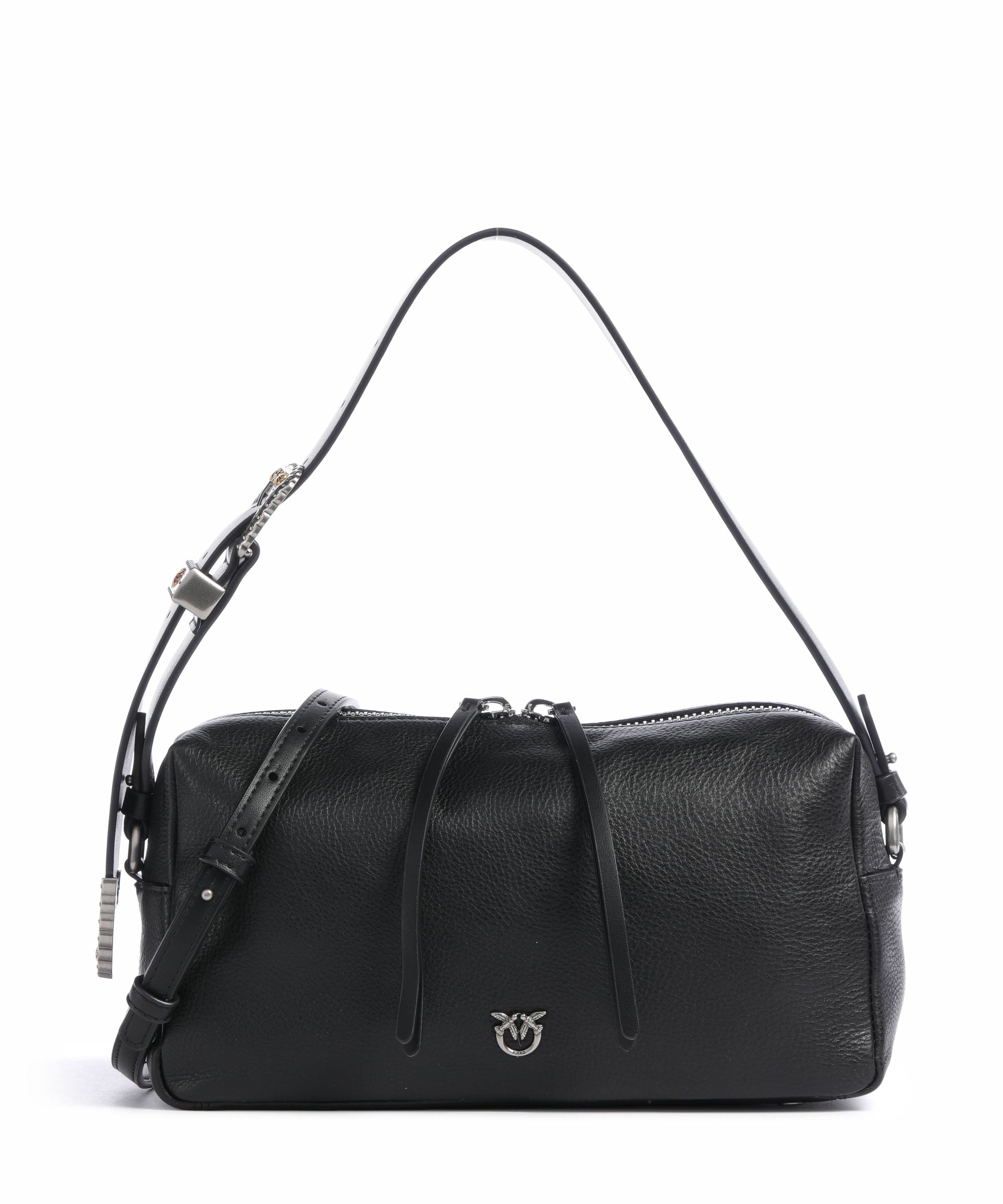 Pinko Shoulder bag grained cow leather nero/old silver - 106761
