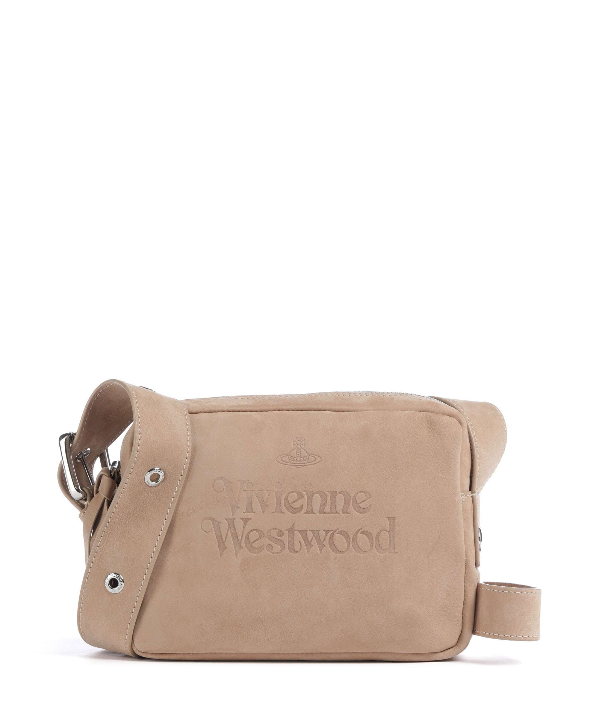 Vivienne Westwood Carrie Crossbody bag nubuck cow leather beige