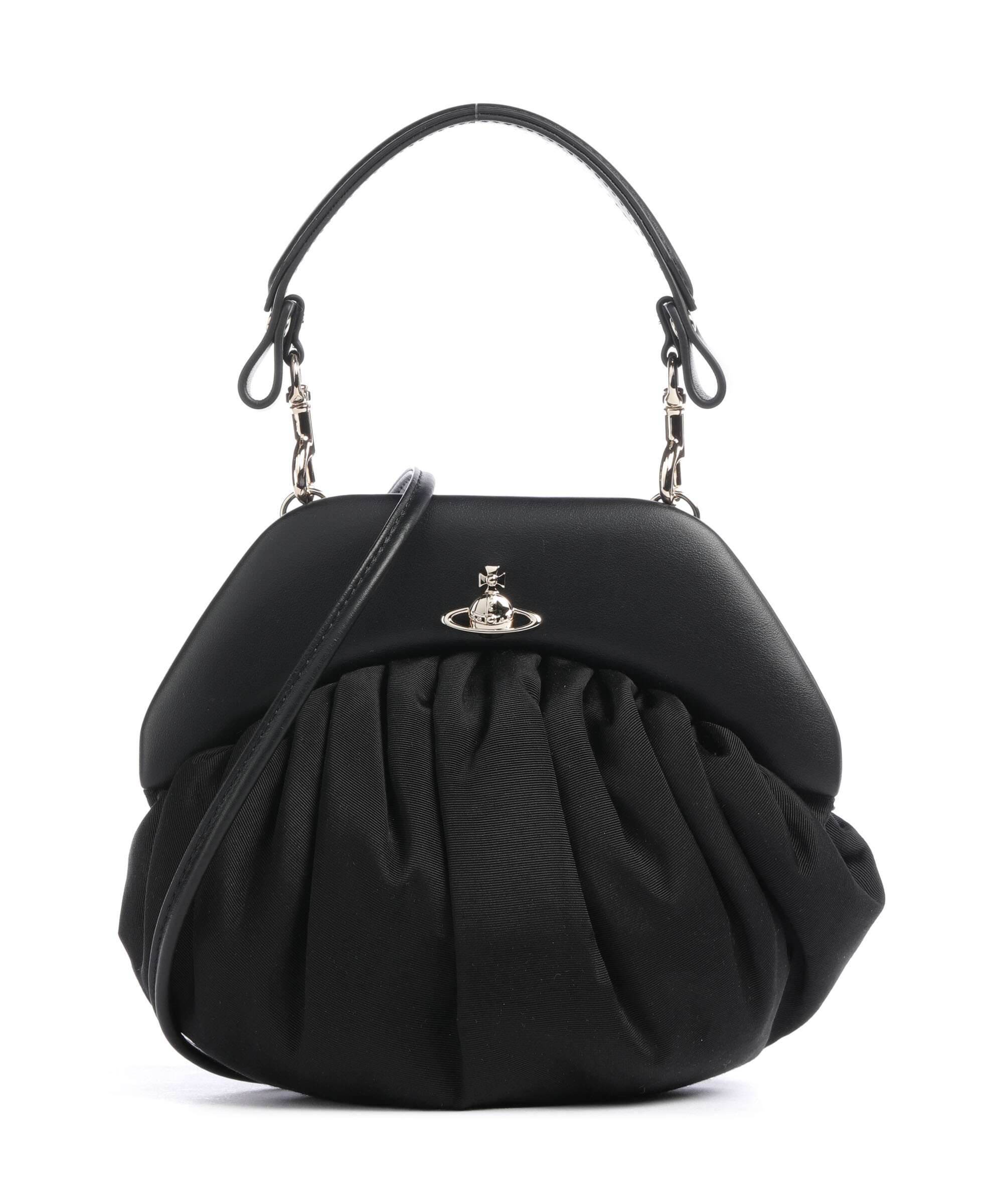 Vivienne Westwood Brooke Moire Crossbody bag fabric black
