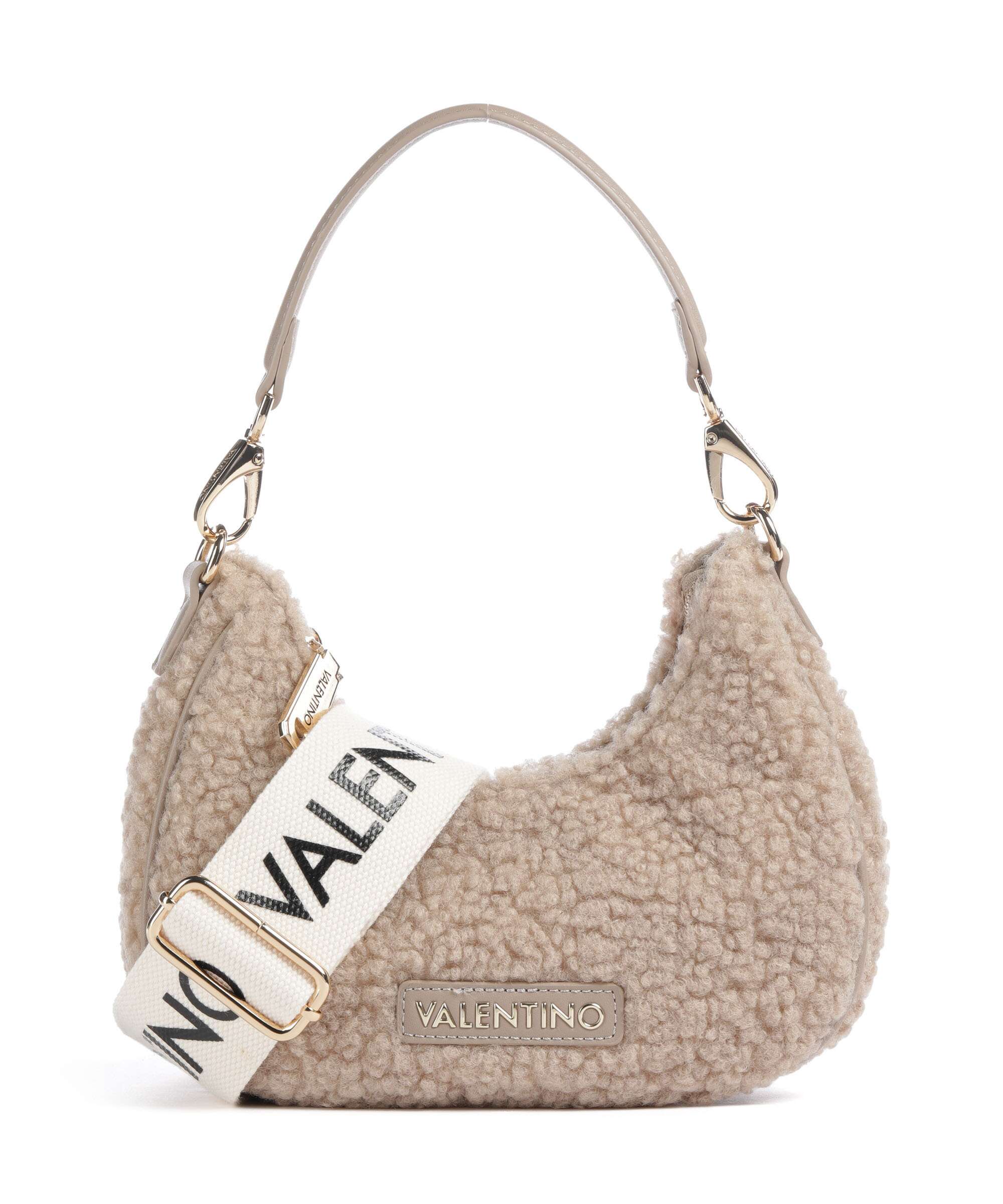 Valentino Bags Special Camy Shoulder bag faux fur taupe - VBS7L302