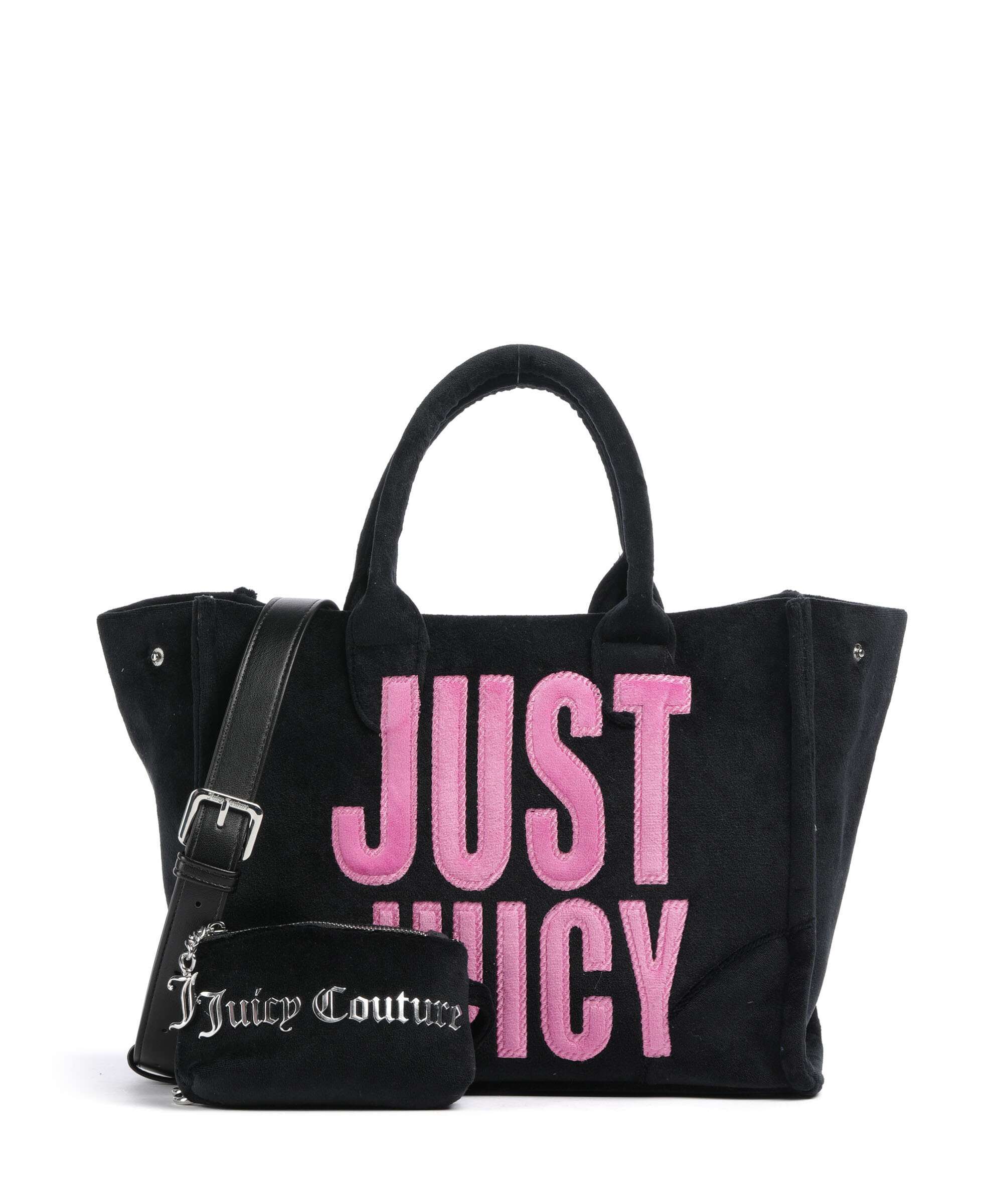 Juicy Couture Iris Patch Velvet M Handbag black