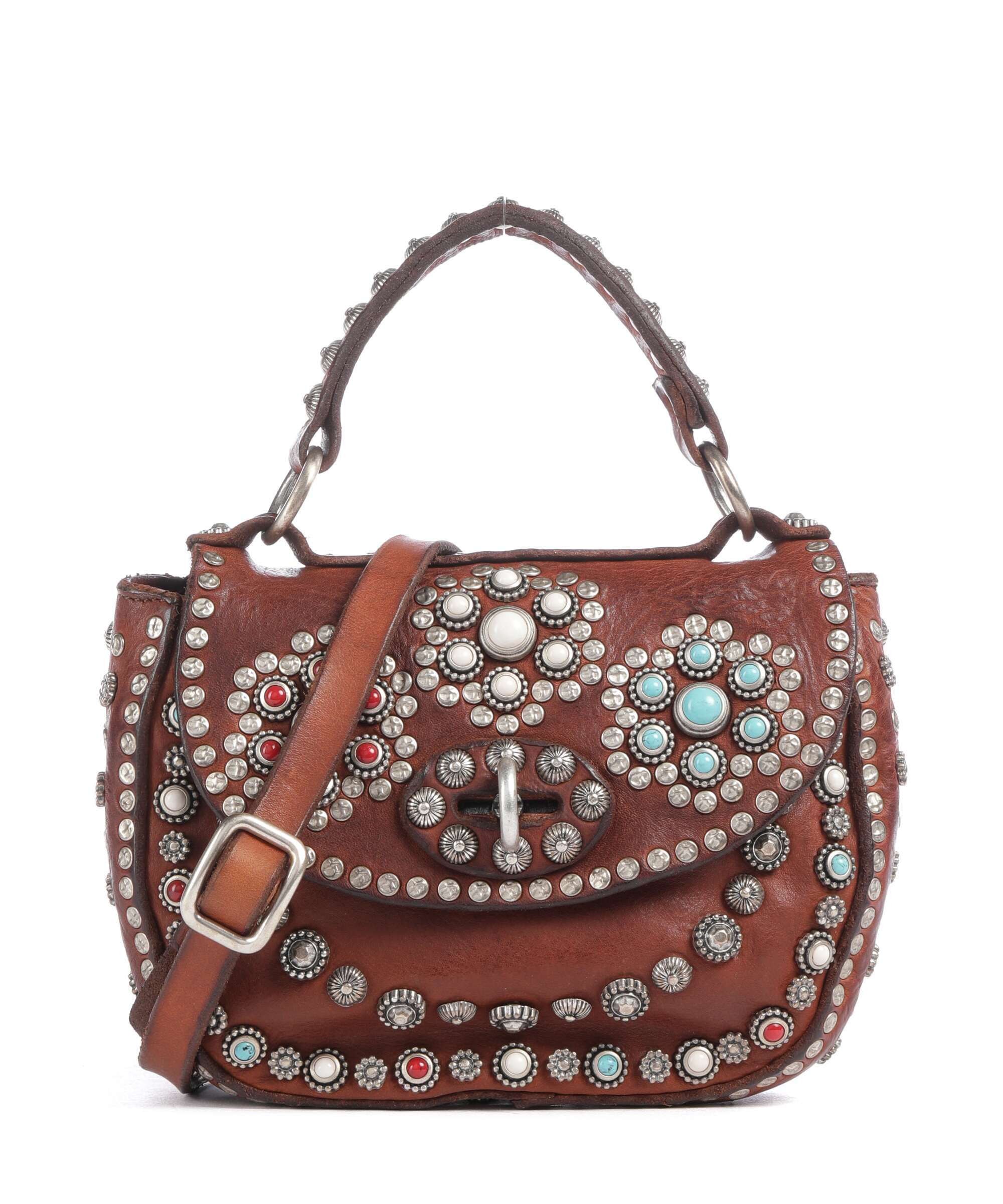 Campomaggi Crossbody bag fine grain cow leather cognac