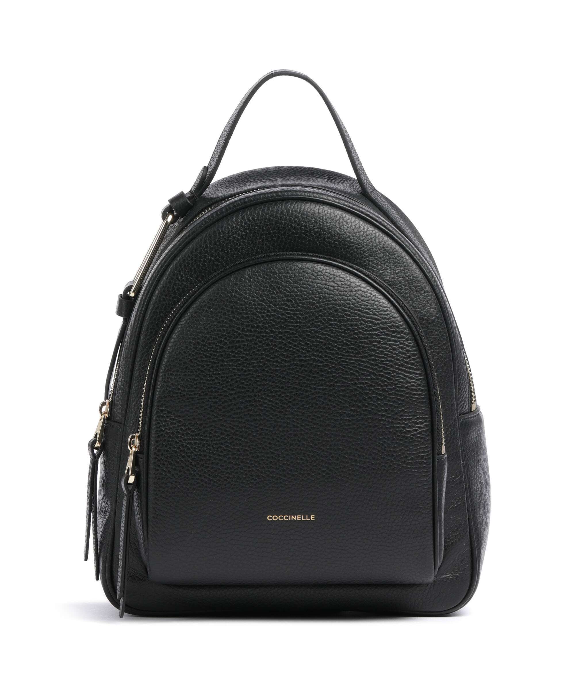 Coccinelle Malory Backpack grained leather noir