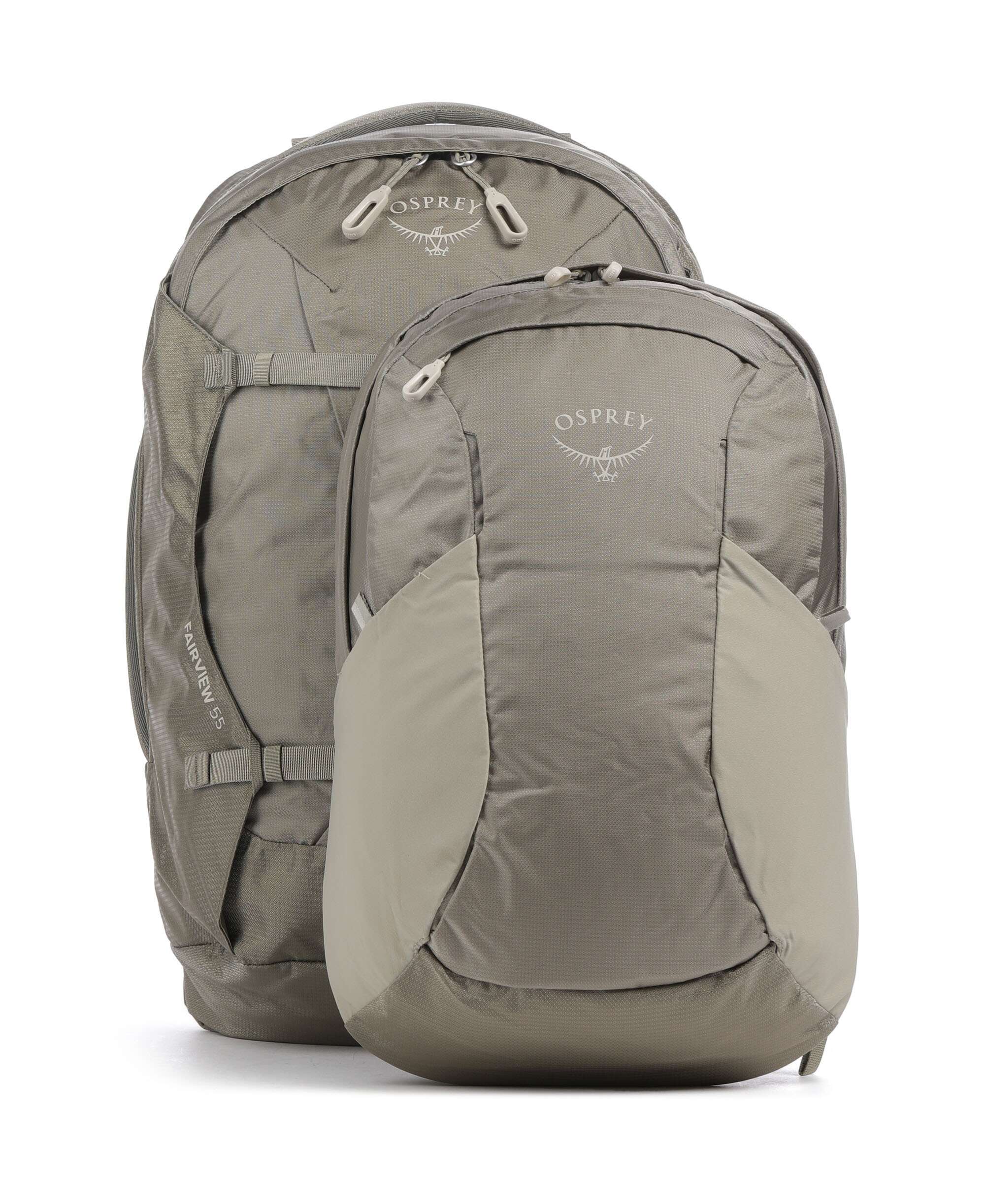 Osprey Fairview 55 Travel backpack recycled polyester sawdust/olive tan