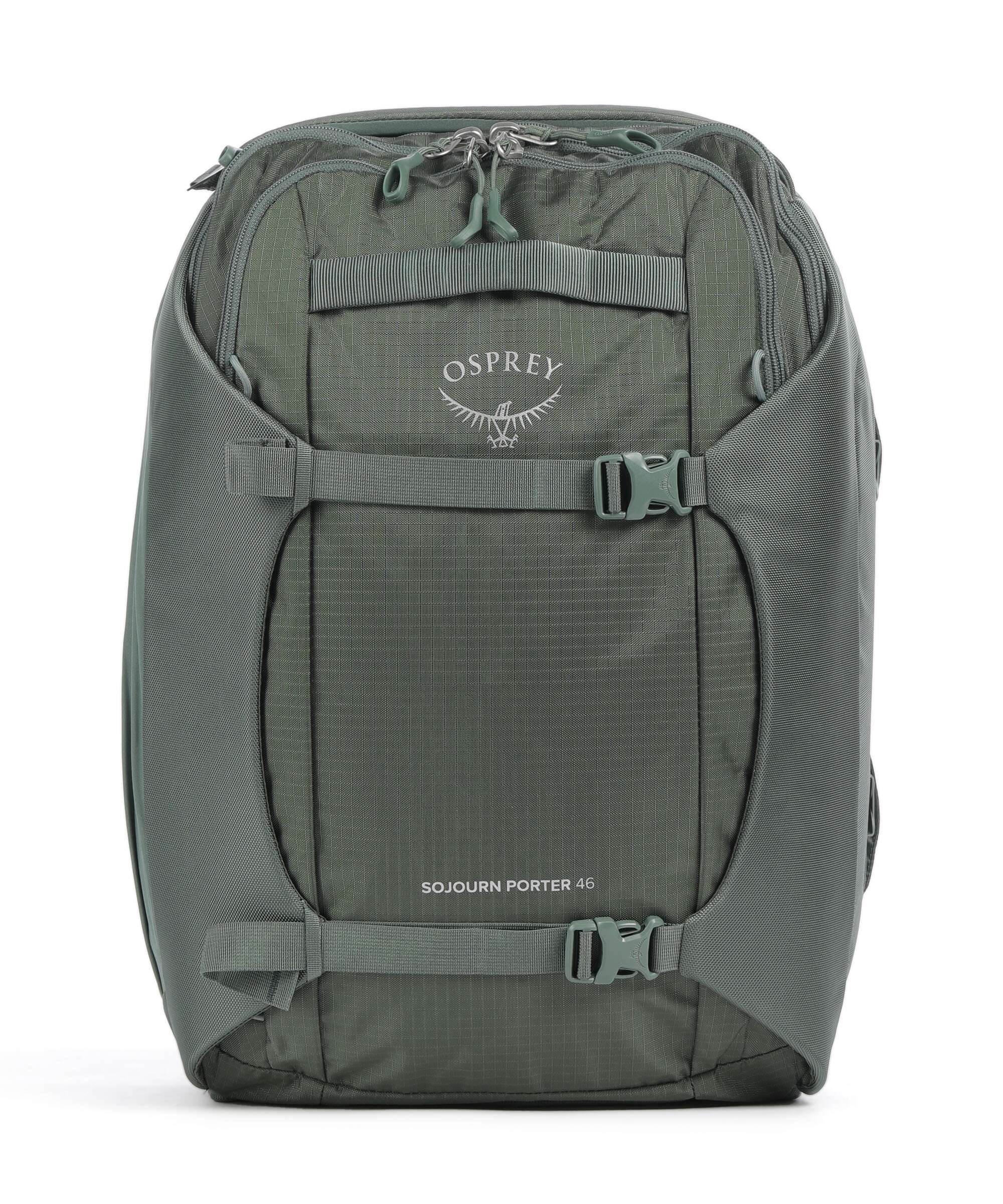 Osprey Sojourn Porter 46 Travel backpack recycled polyester koseret green