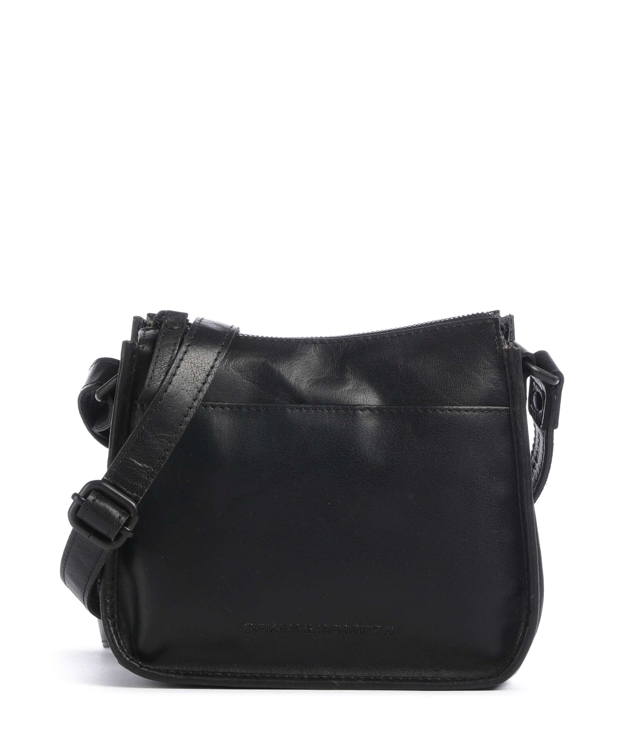 Spikes & Sparrow Bronco Joy Crossbody bag fine grain leather black
