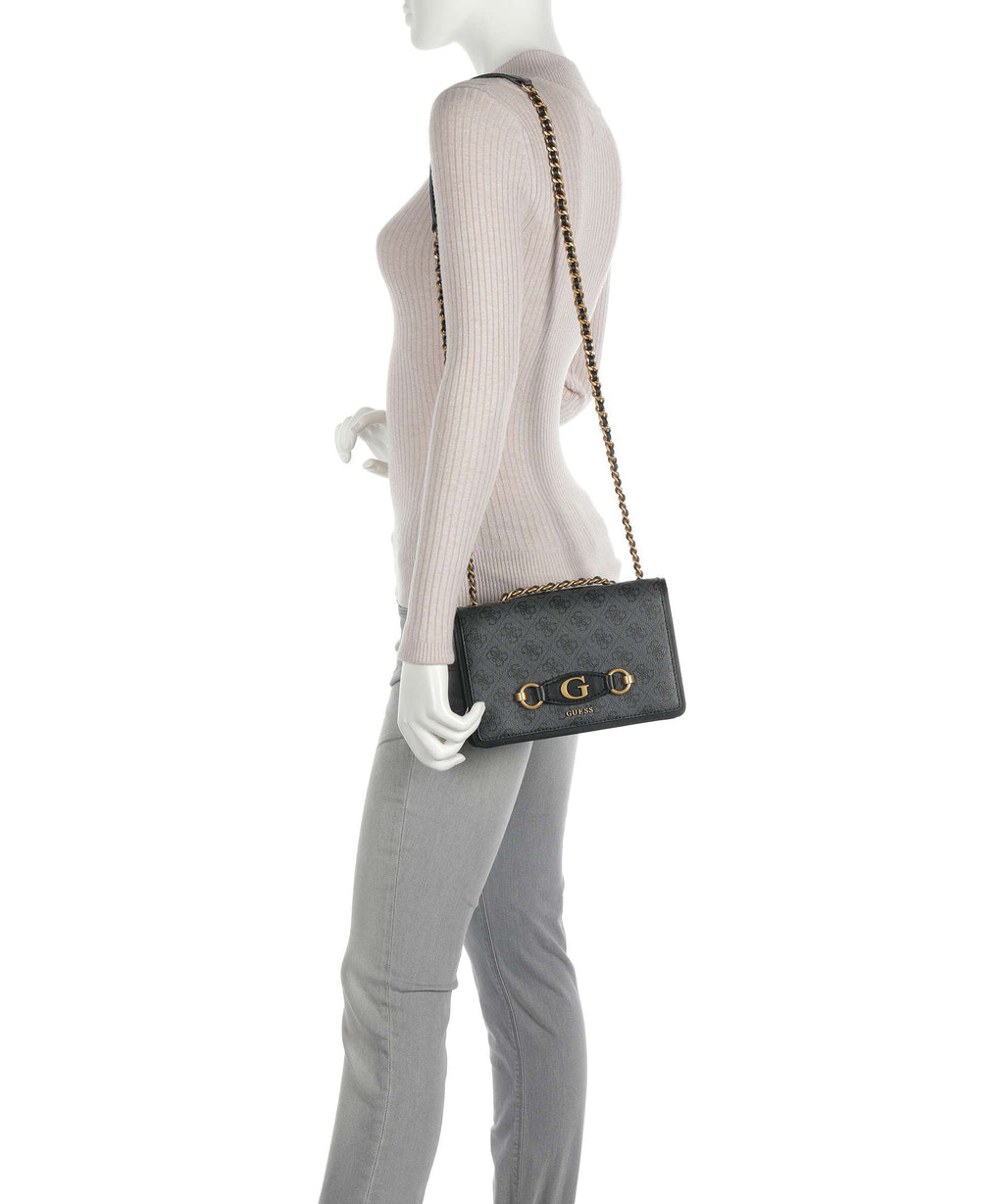 Guess Izzy Shoulder bag coal logo