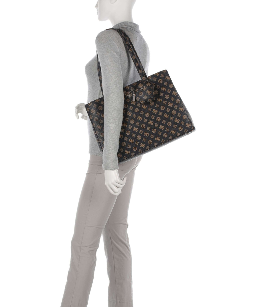 Guess Power Play Tote bag mocha logo