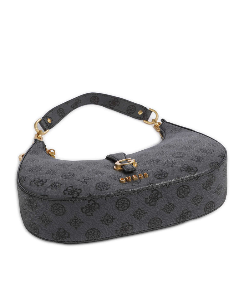 Guess Kuba Shoulder bag charcoal logo