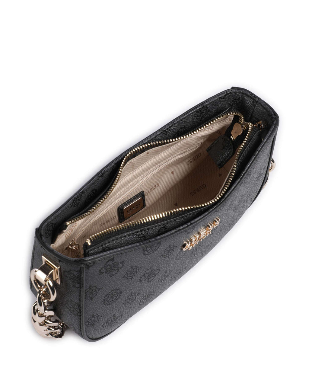 Guess Evelune Shoulder bag charcoal logo