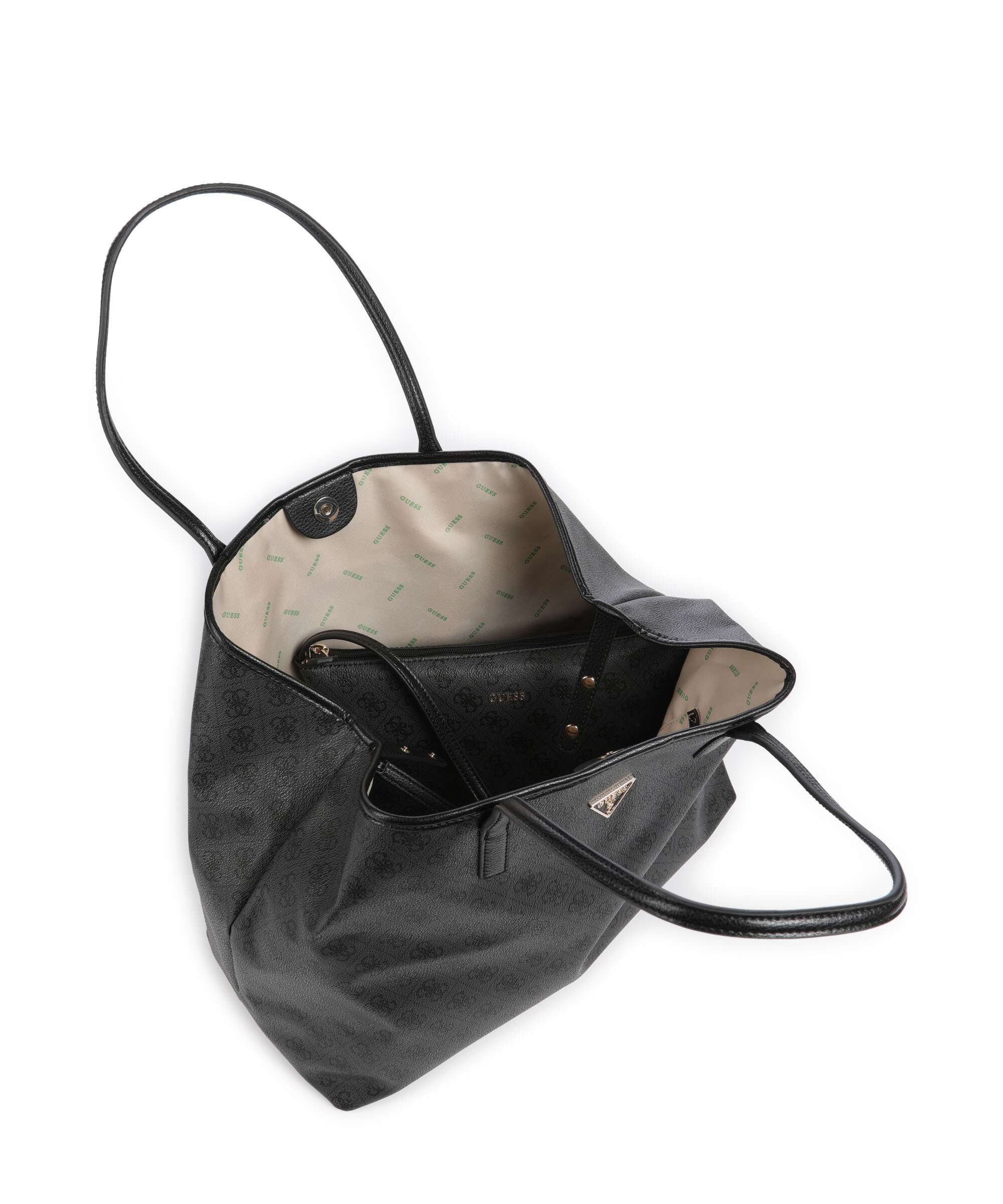 Guess Victtoria Eco Tote bag coal logo