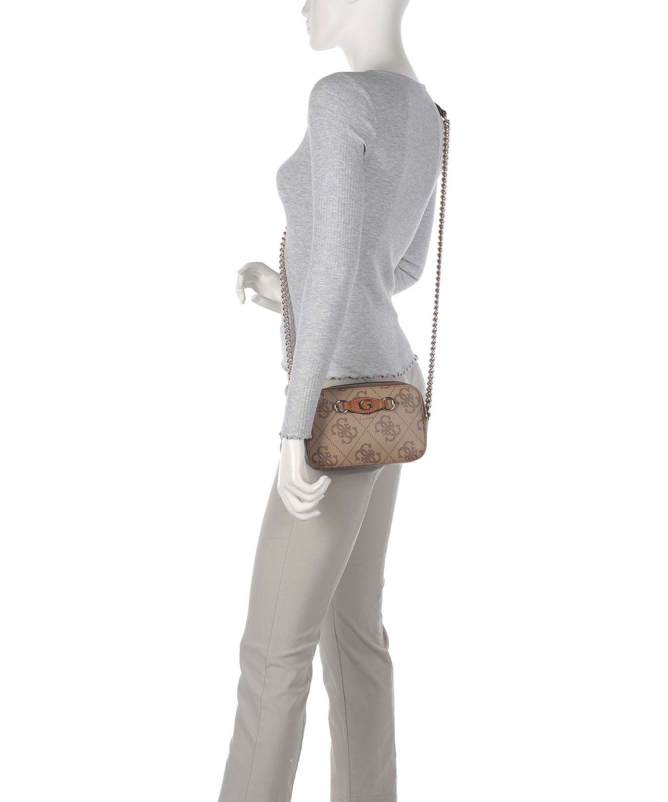 Guess Izzy Crossbody bag latte logo
