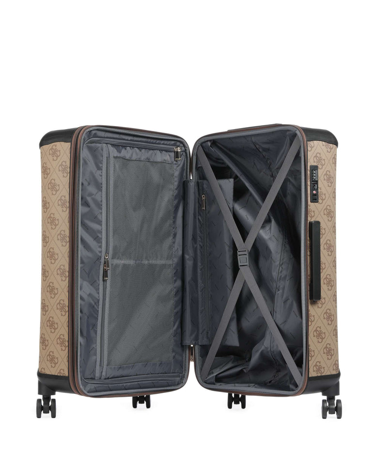 Guess Berta Maxi 4G Spinner (4 wheels) latte logo/brown