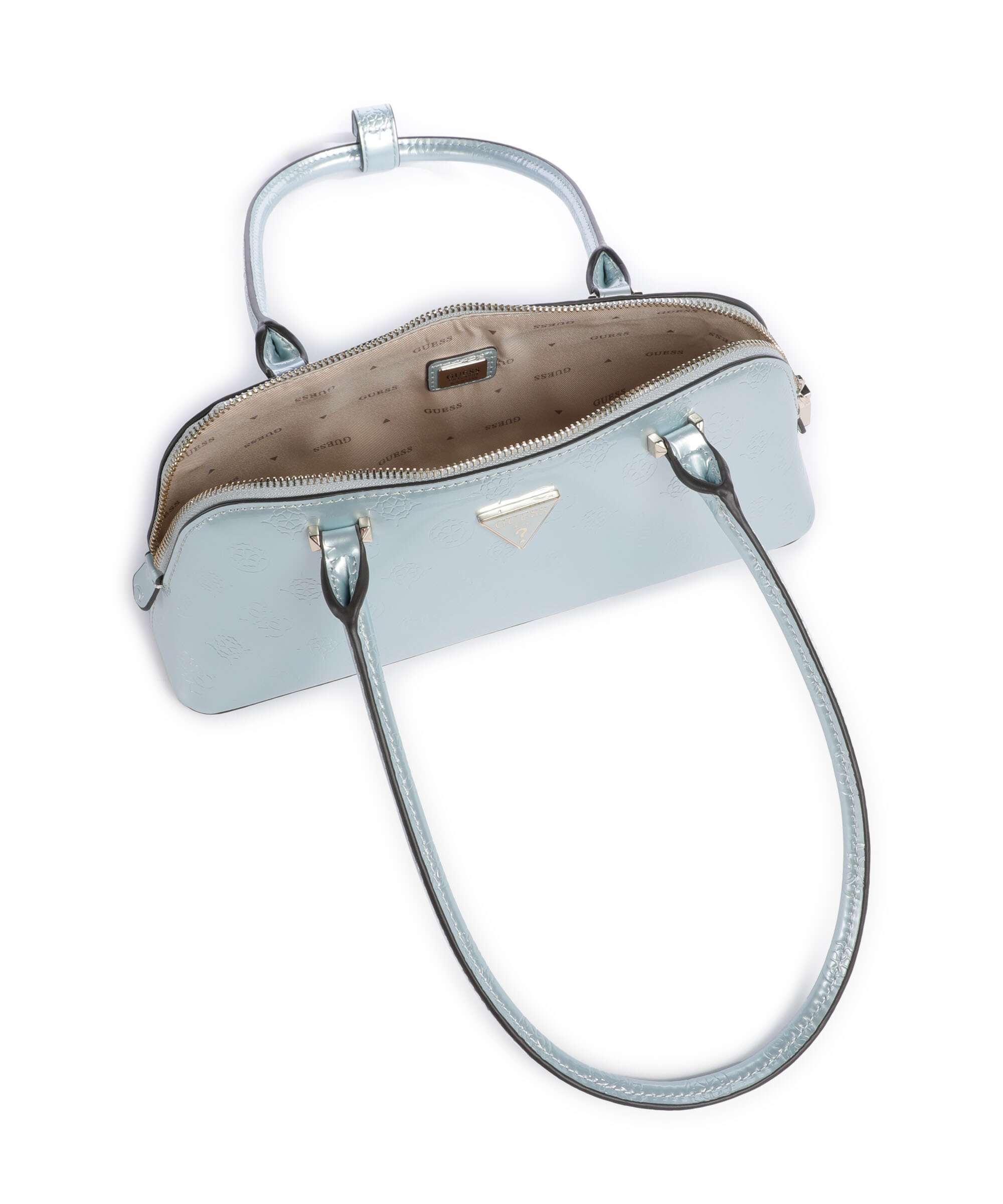 Guess Arnela Shoulder bag powder blue logo