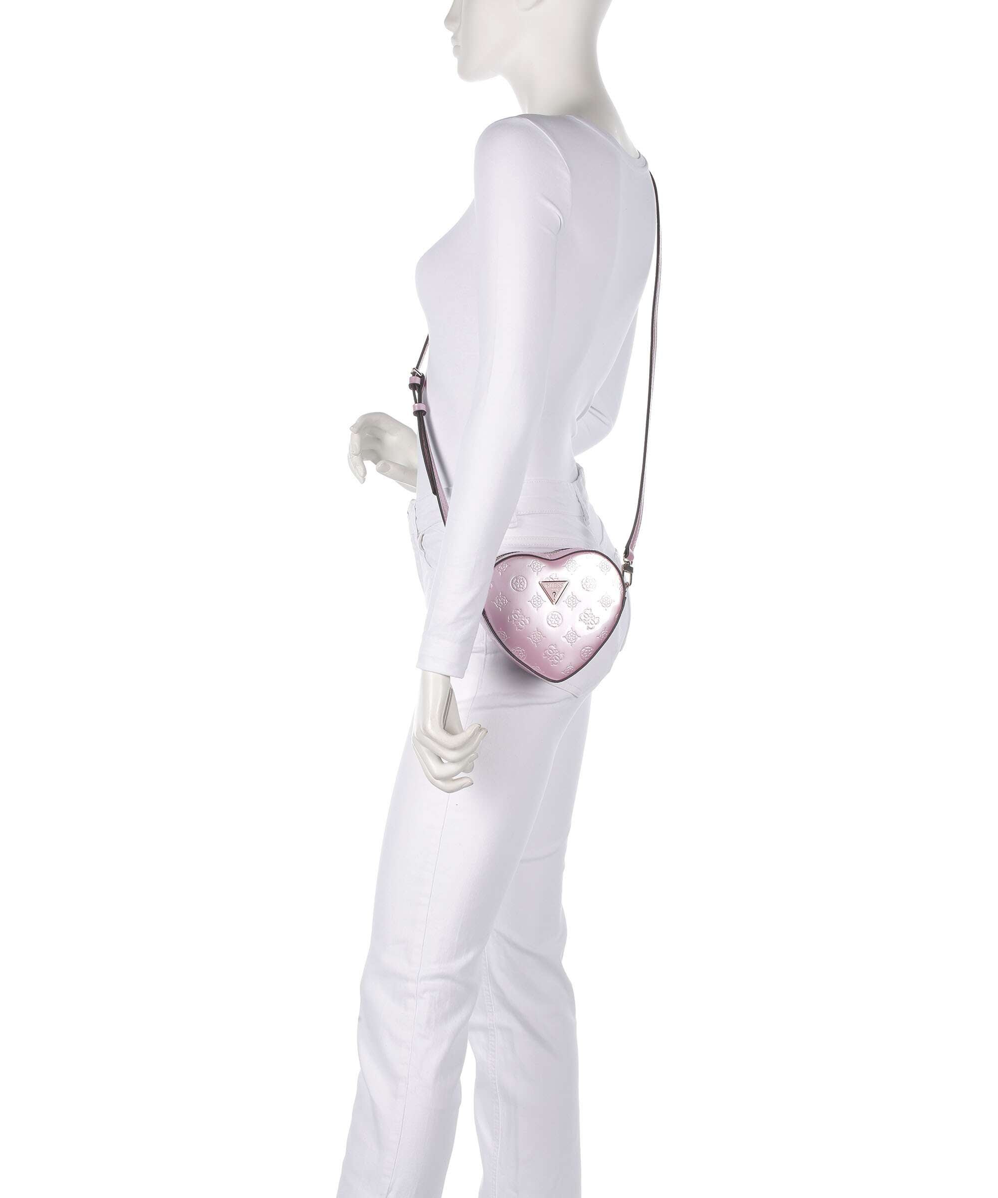 Guess Arnela Crossbody bag imitation leather orchid logo