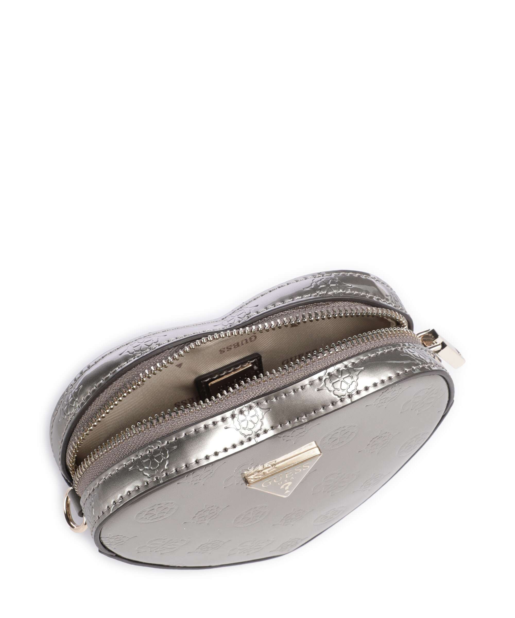 Guess Arnela Crossbody bag pewter logo