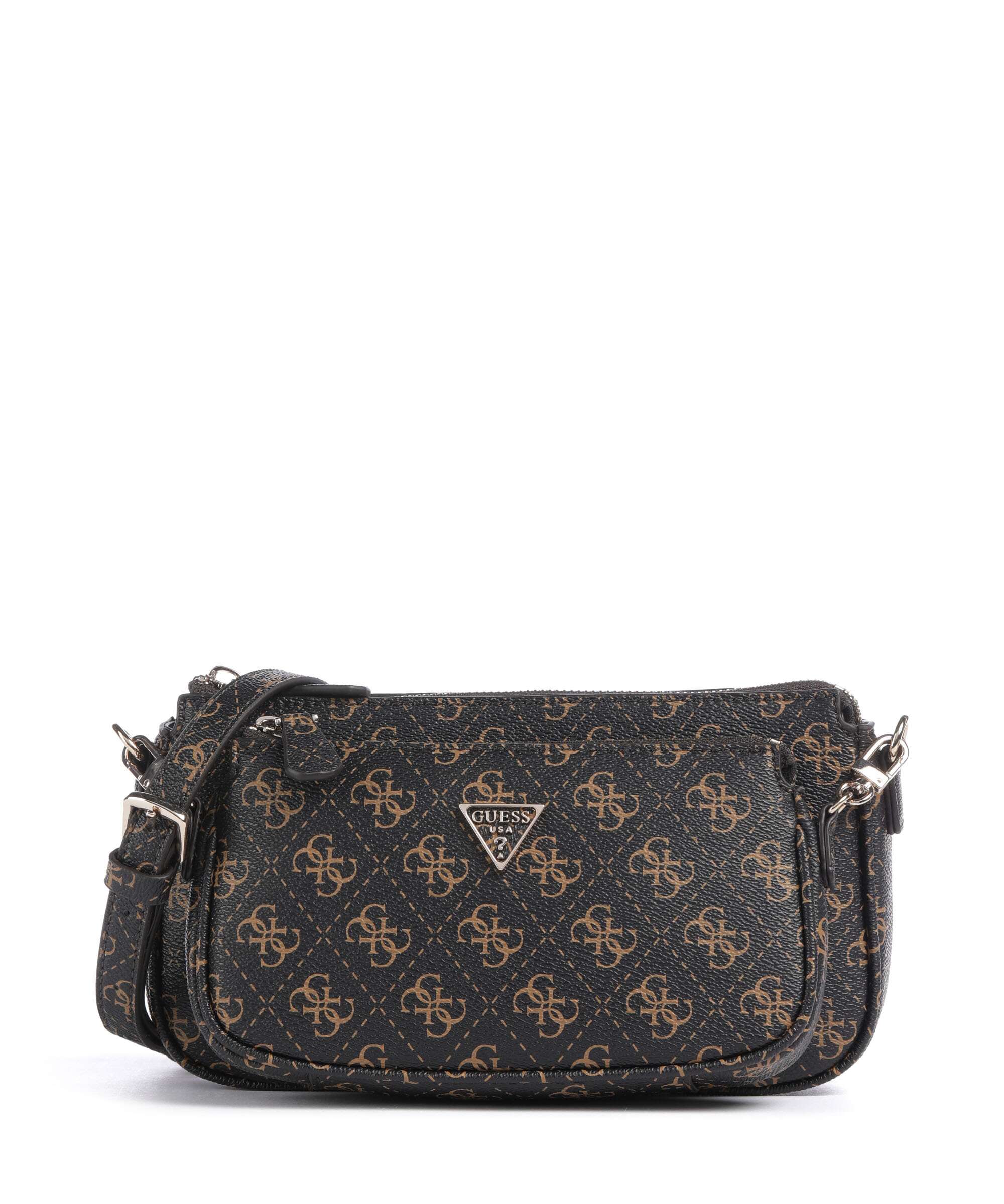 Guess Noelle Q Logo Shoulder bag brown logo