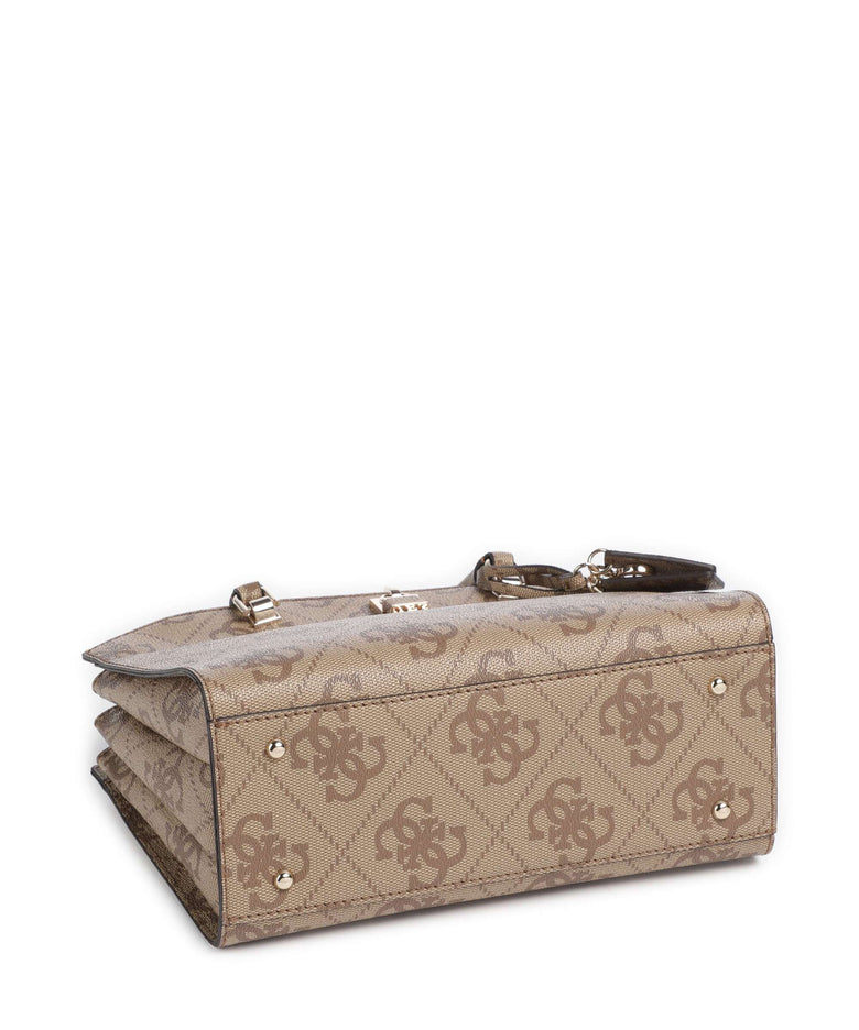 Guess Queensland Big 4G Logo Handbag latte logo
