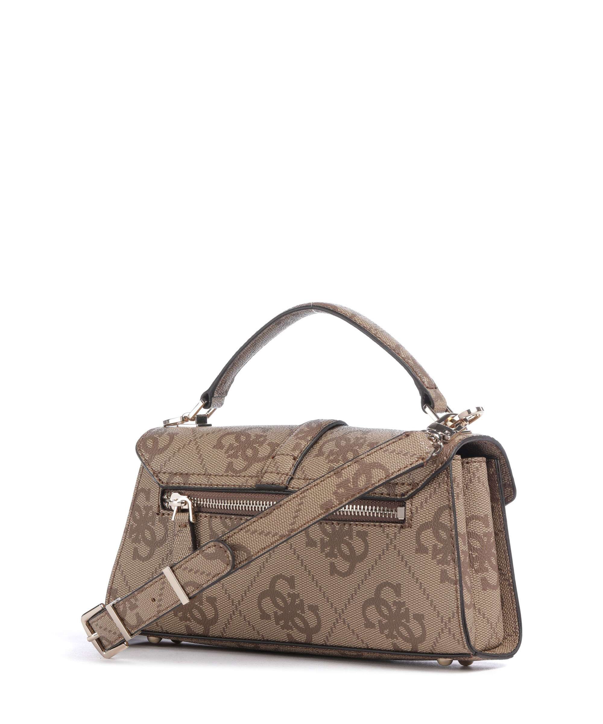 Guess Queensland Big 4G Logo Handbag imitation leather latte logo