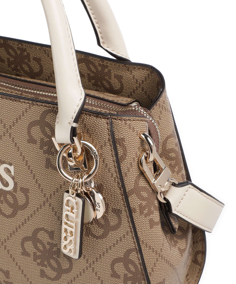 Guess Noelle 4G Logo Handbag latte logo