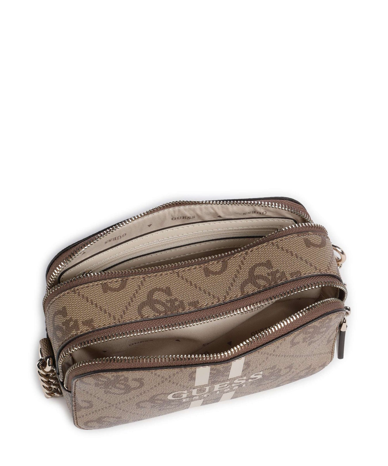 Guess Noelle 4G Logo Crossbody bag latte logo