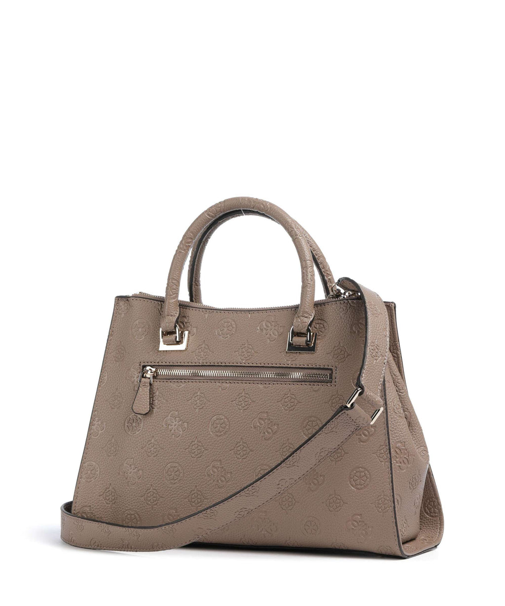 Guess Cresidia Handbag dark taupe logo