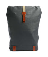 Brooks England Pickwick Cotton Canvas Large Rolltop backpack grey