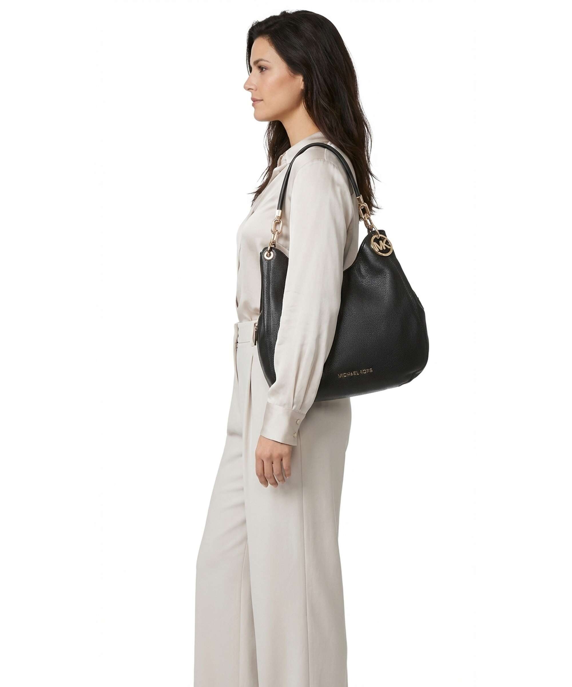Michael Kors Lillie Hobo bag grained cow leather black