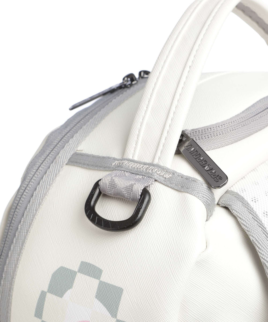 Sprayground Cream Check Shark Central Backpack multicolour