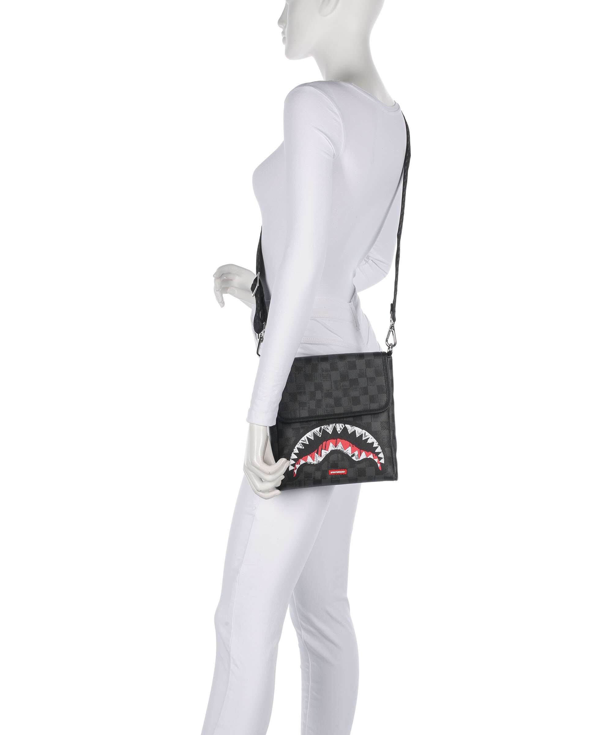 Sprayground Scribble Shark Crossbody bag soft synthetic