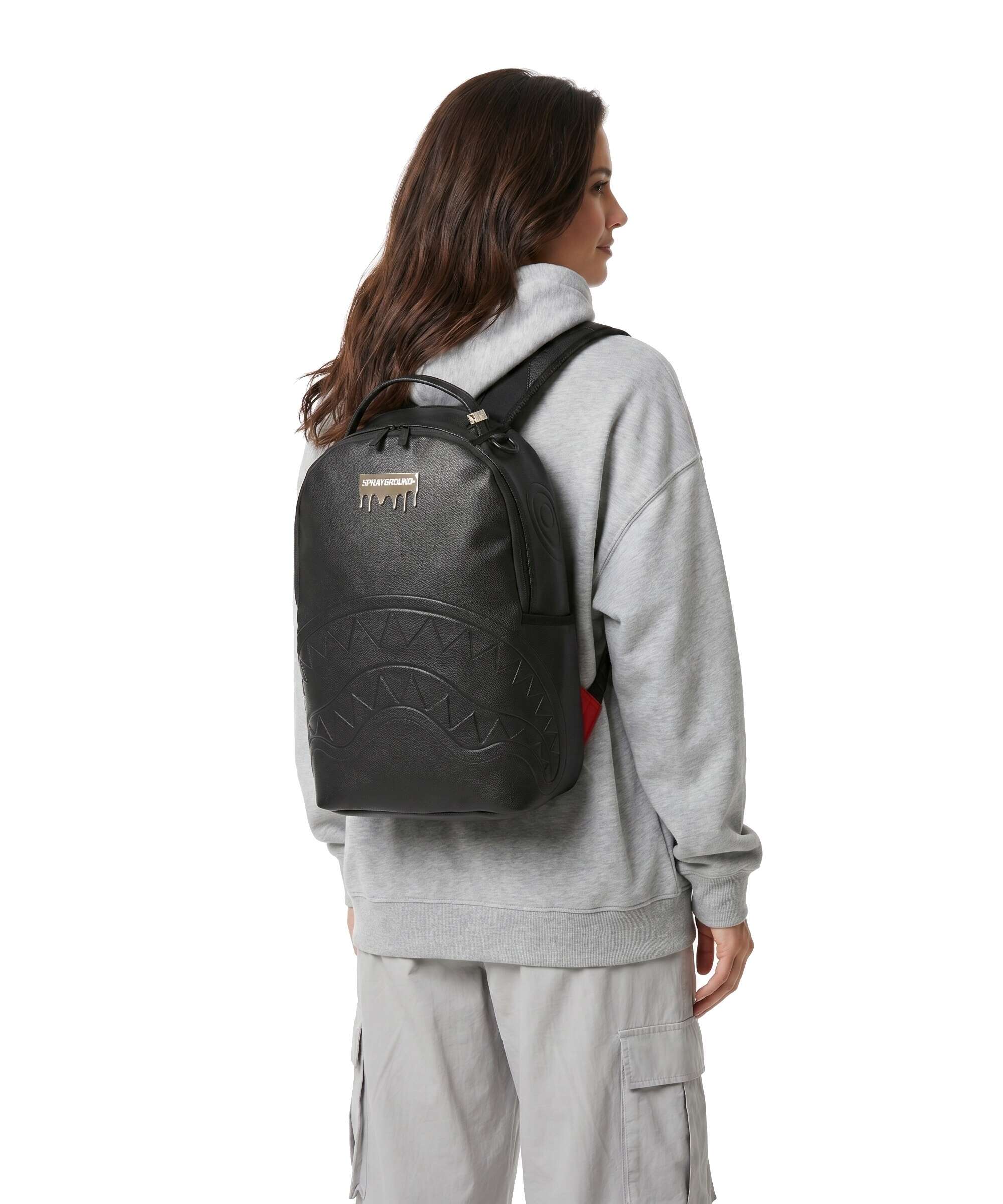 Sprayground Gold Brick Luxe Backpack black
