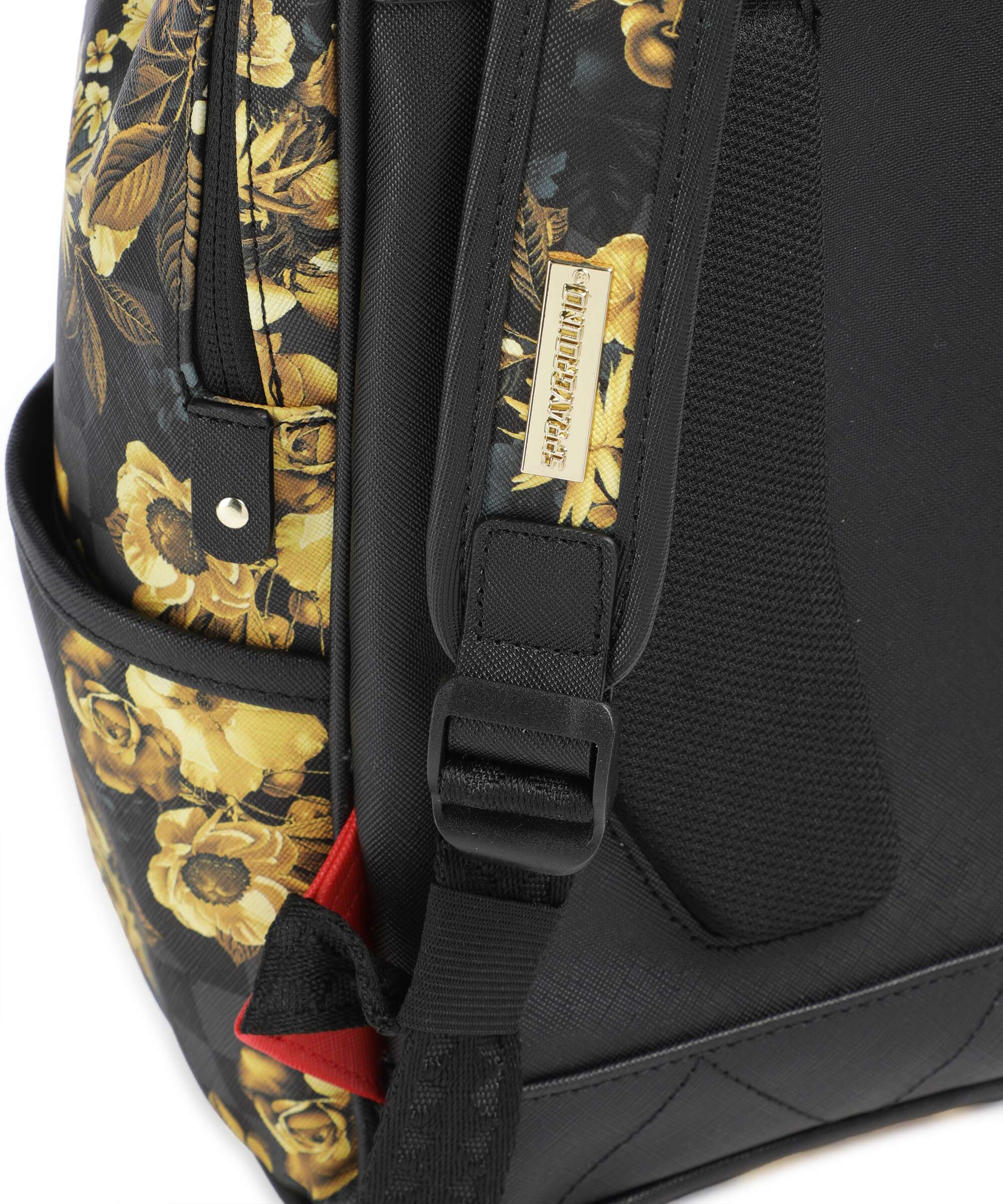 Sprayground Gold Floral Remix Backpack black