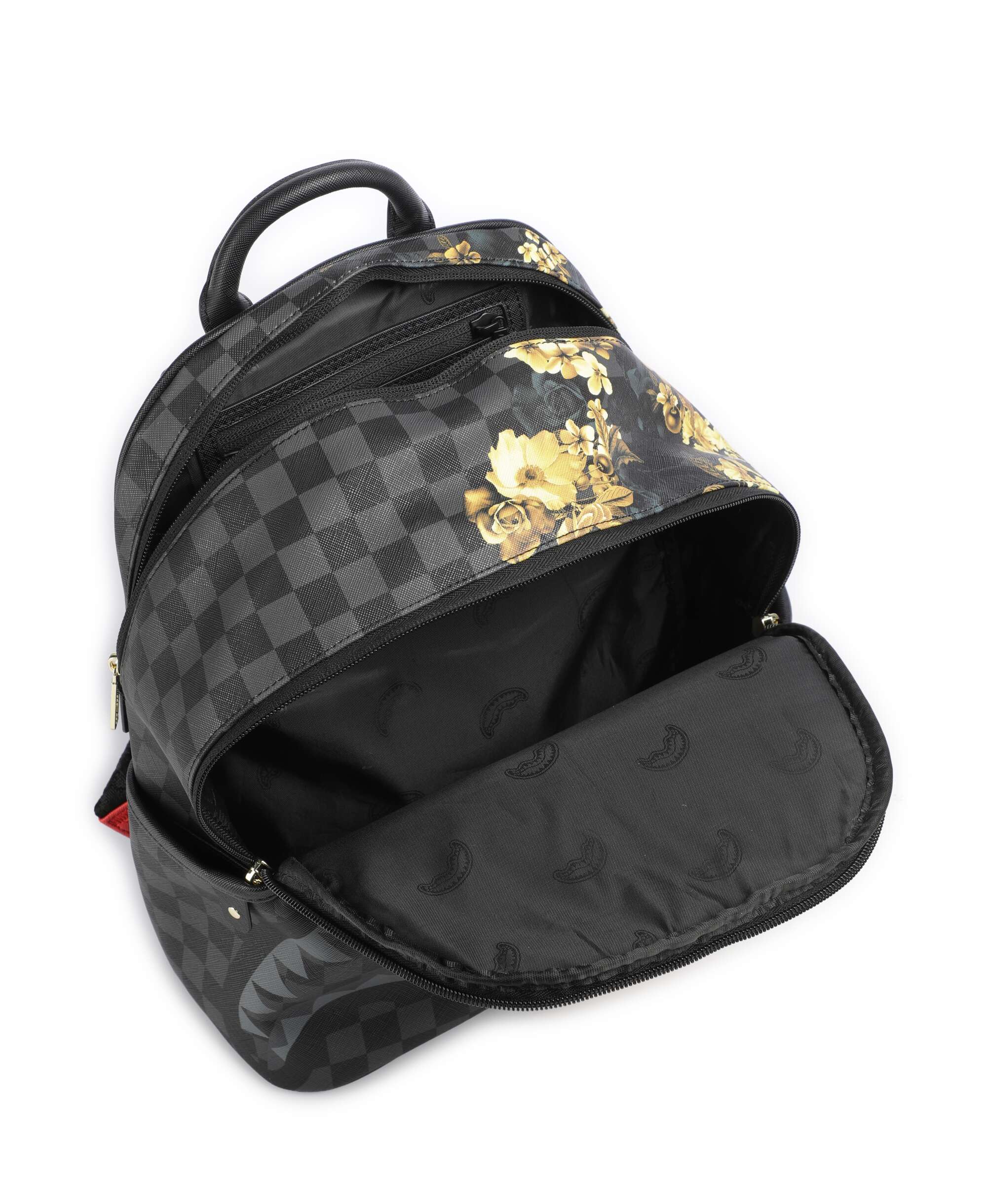 Sprayground Gold Floral Remix Backpack black