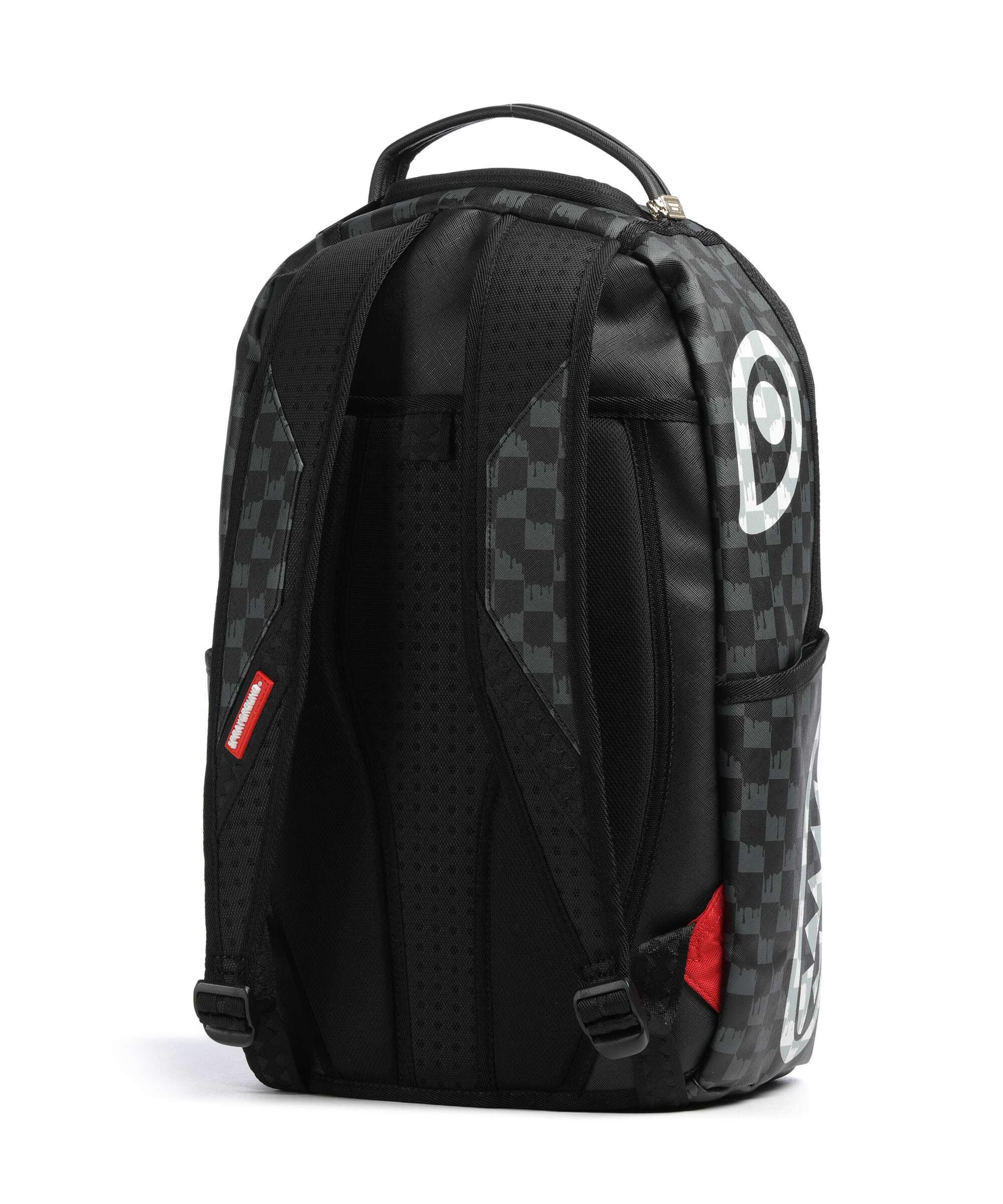 Sprayground Black And White Drip Check Shark Backpack 13″ soft
