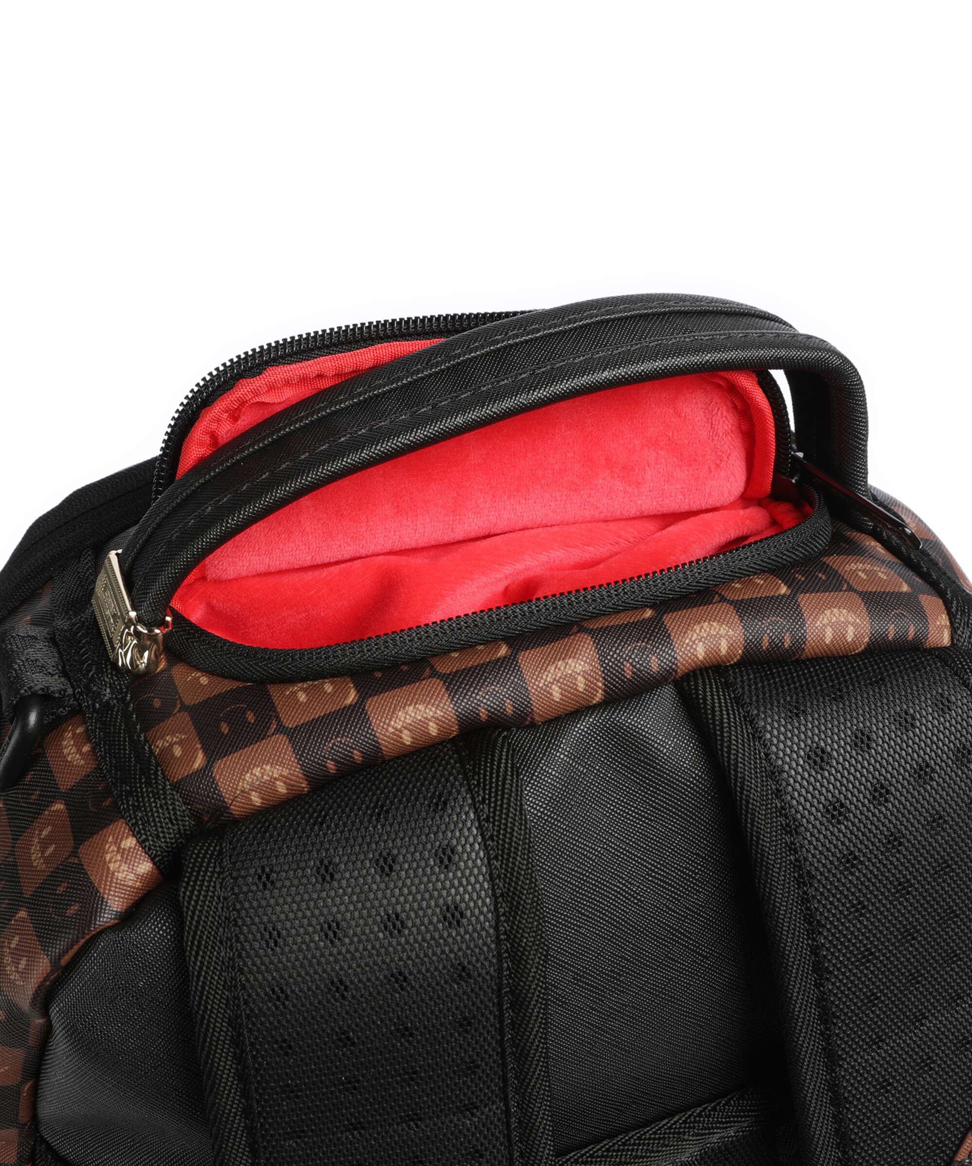 Sprayground Sharks In Paris Wtf Bubble Brown Check Backpack multicolour